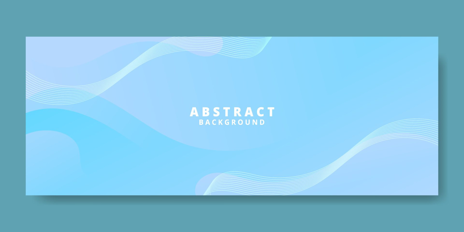 Abstract Blue Fluid Wave Banner Template Free Vector