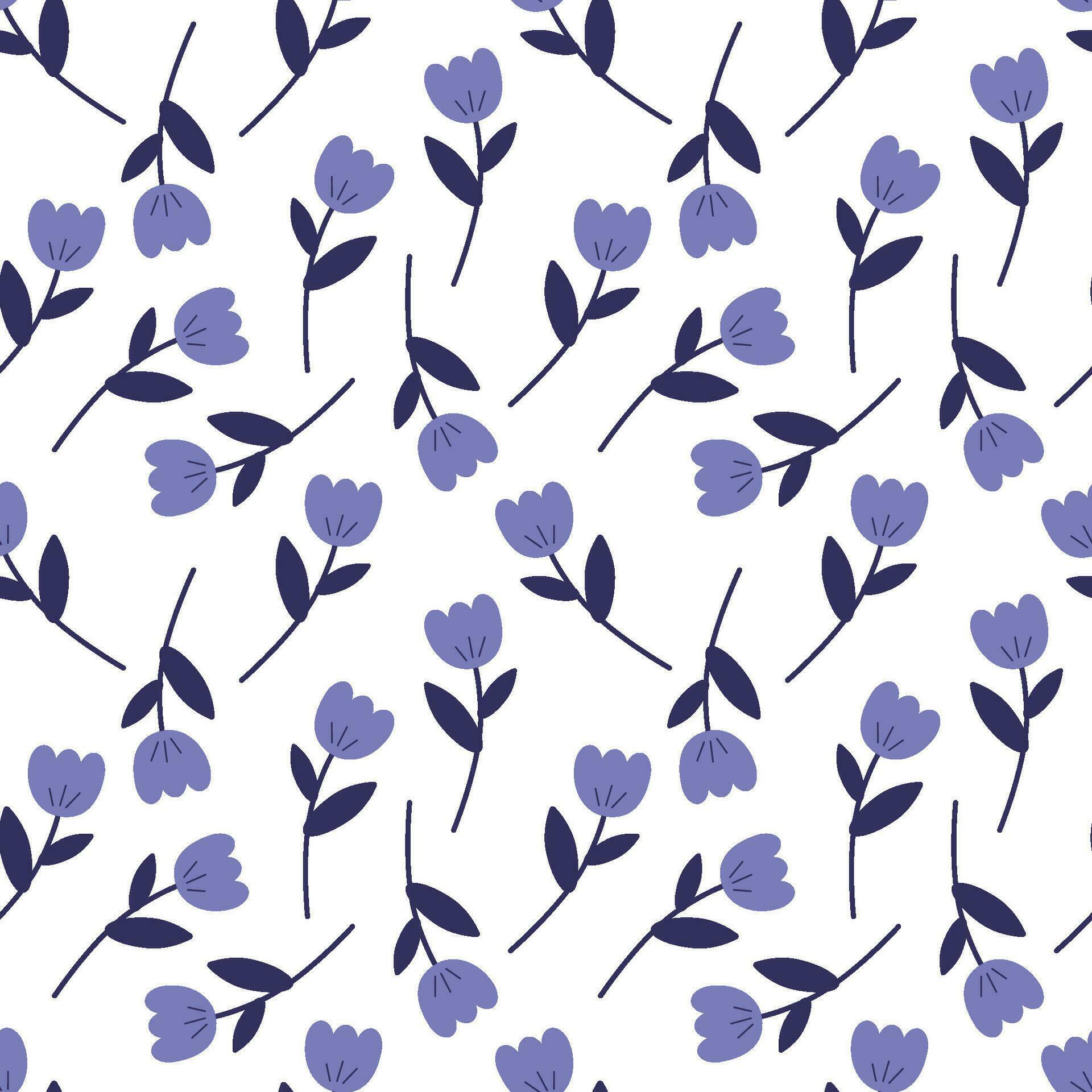 Seamless floral pattern. Lilac flowers in a chaotic order. For clothing, wallpaper, wrapping paper. Stock Free