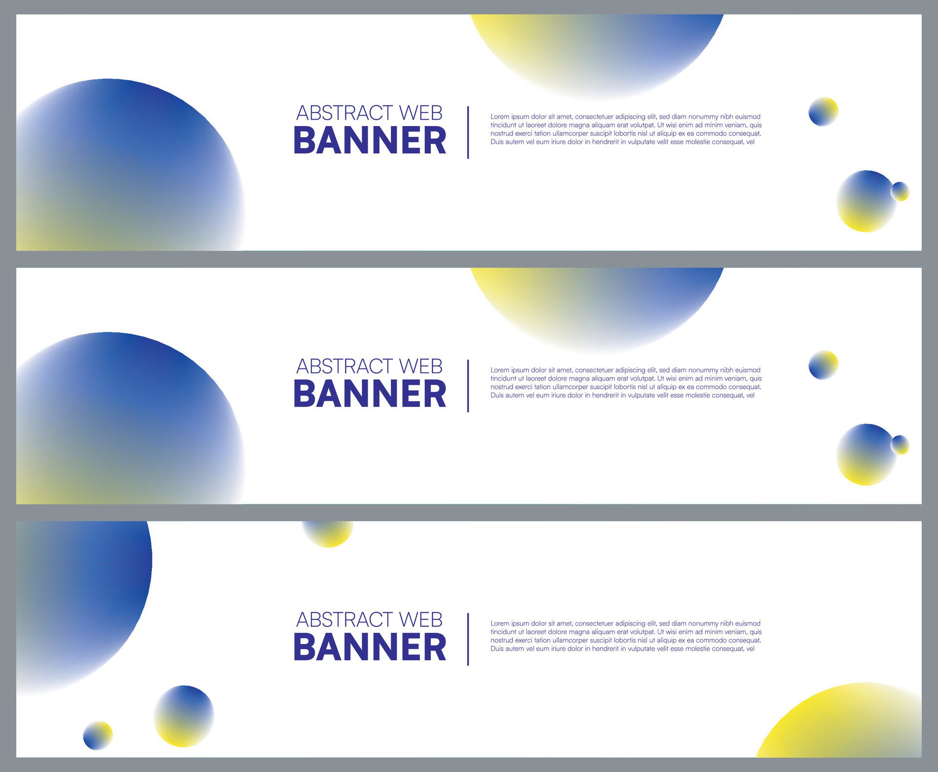 Abstract web banner vector set design Free Vector