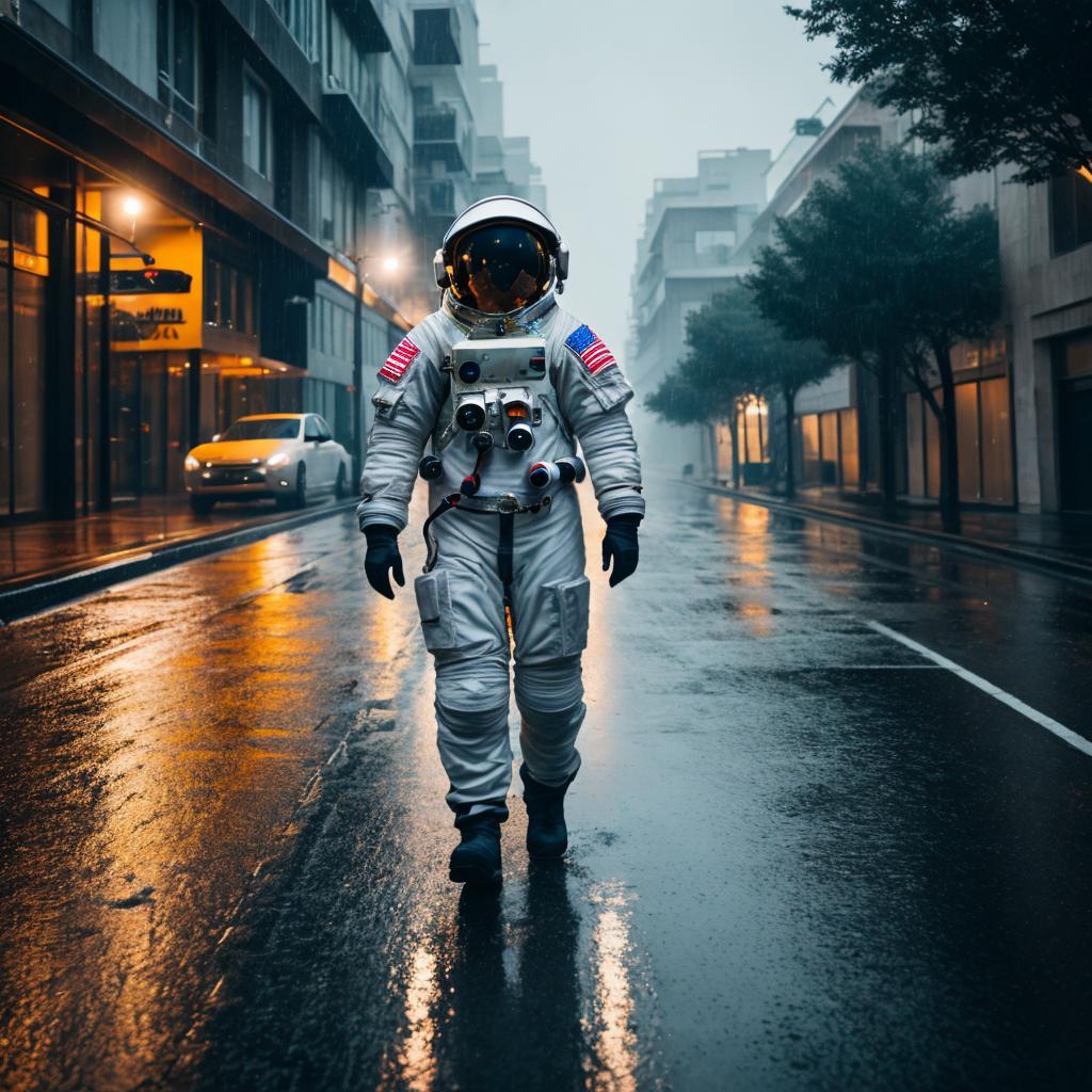 An astronaut walking up by @ai_generated