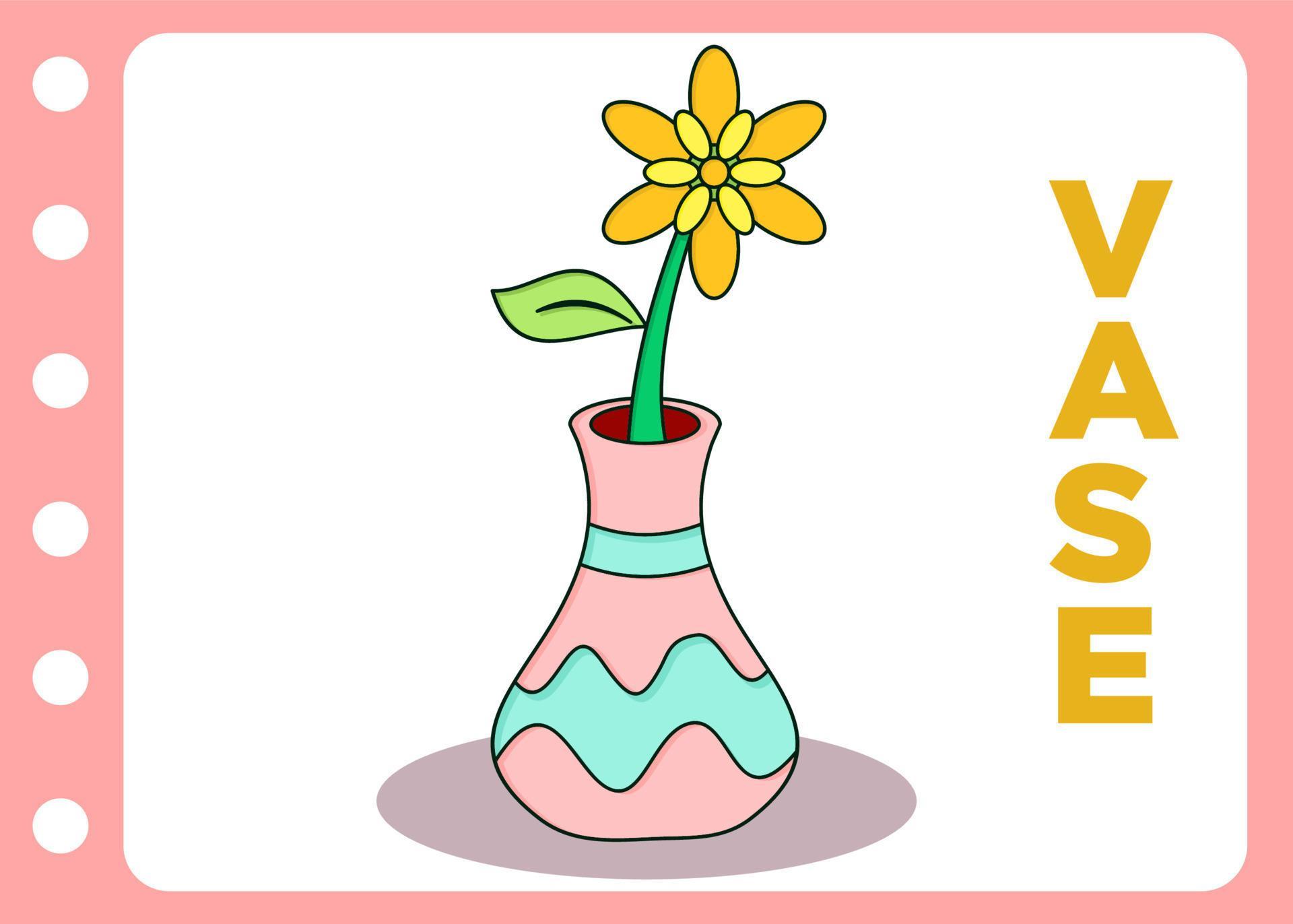 beautiful vase to pun the flower vector Stock Free