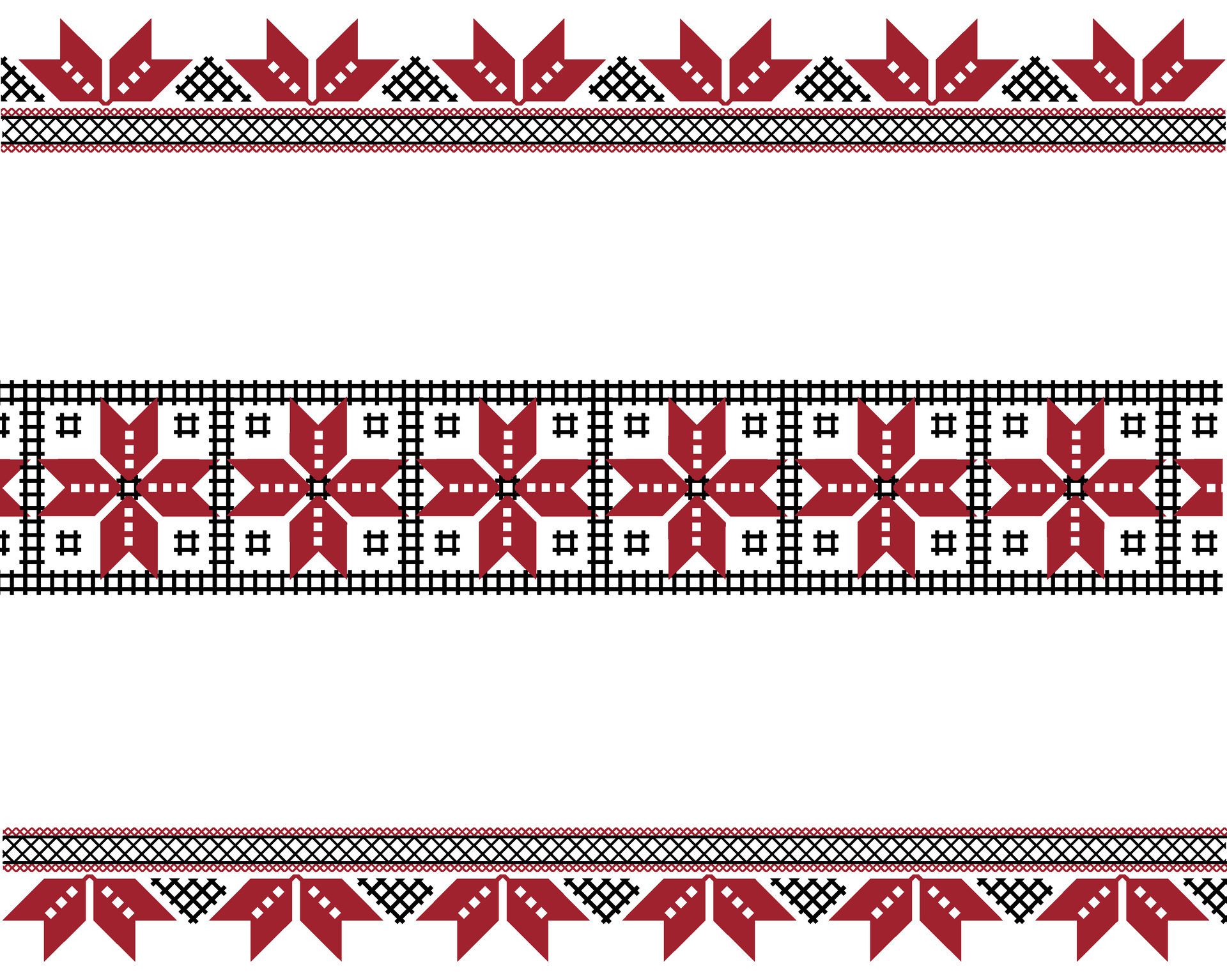 Ukrainian embroidery pattern Free Vector