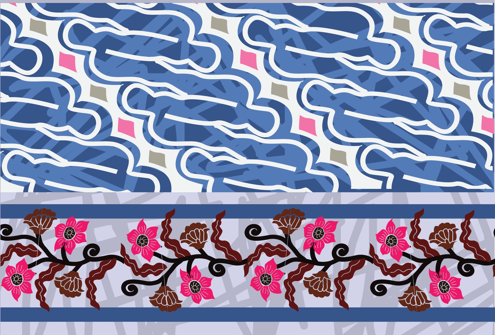 PrintIndonesian batik motifs with exclusive and classic Balinese style floral and plant patterns are suitable for various purposes. EPS 10 Free Vector