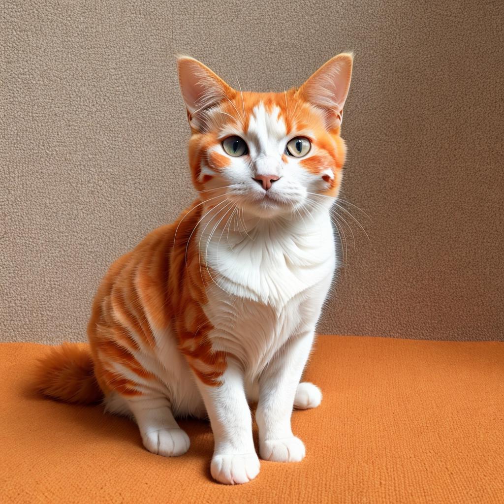 Orange and white cat by @ai_generated