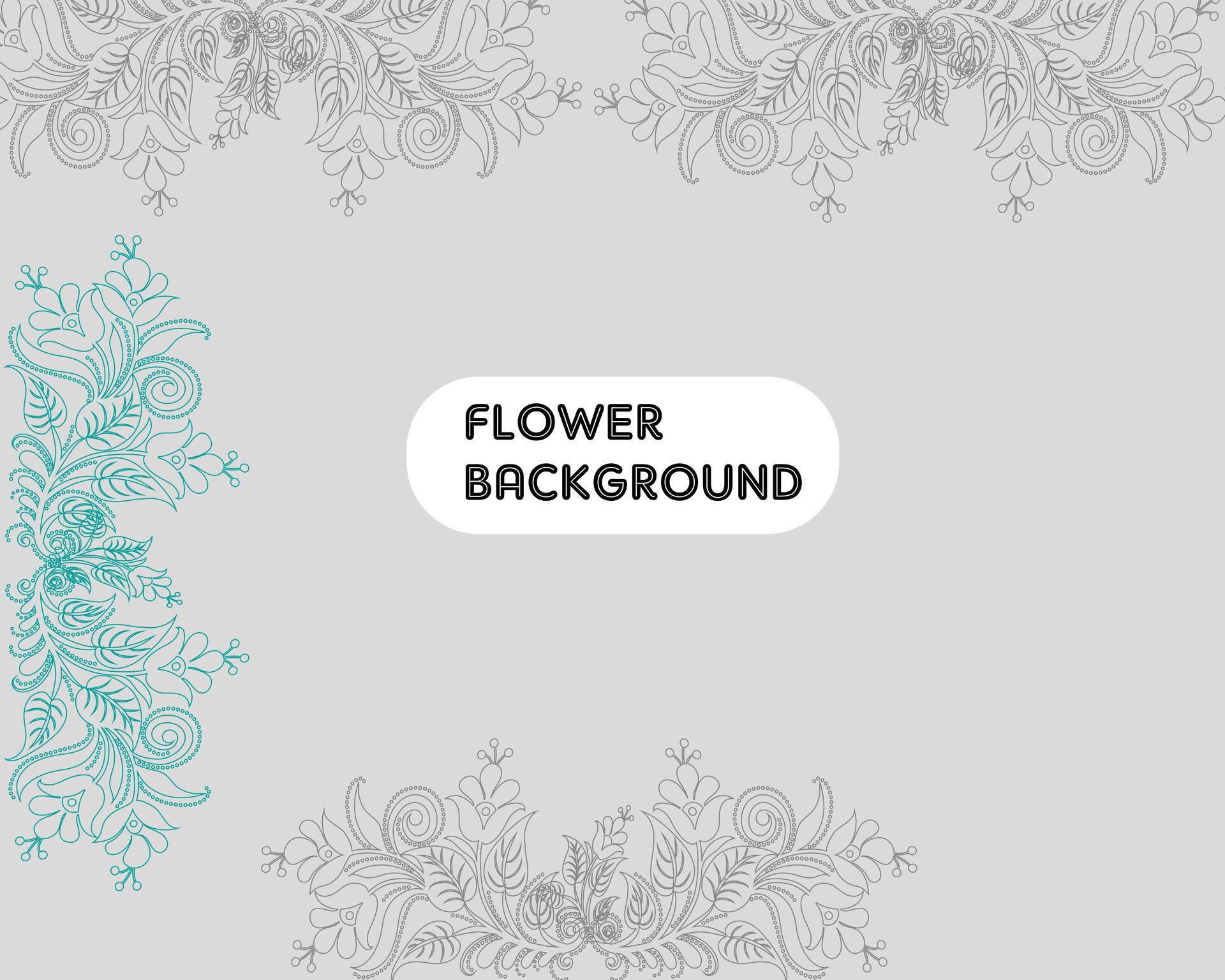 a card with a floral design on it and a place for the text flower. Stock Free