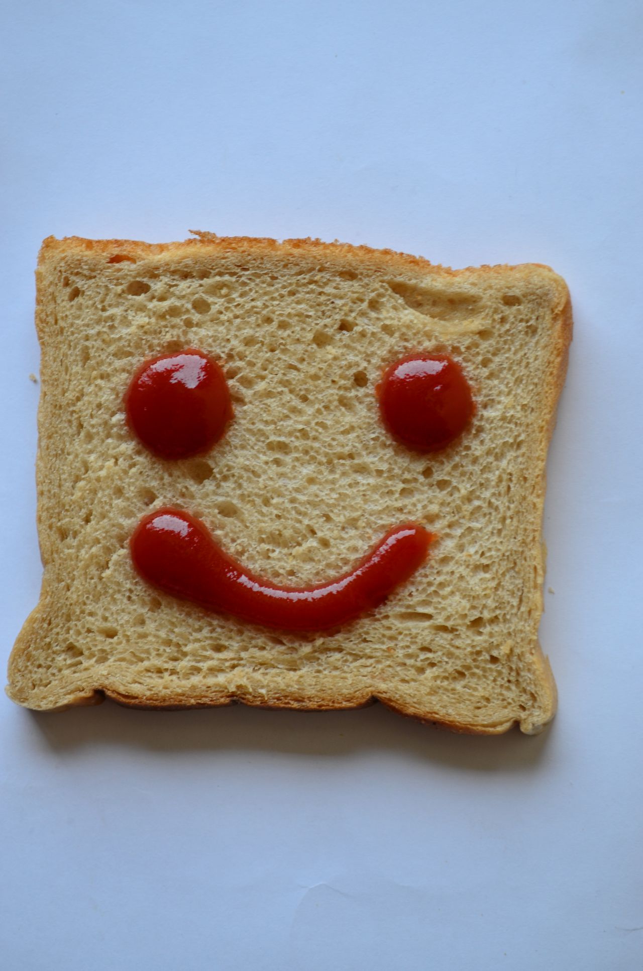 Smile Ketchup Bread Stock Free