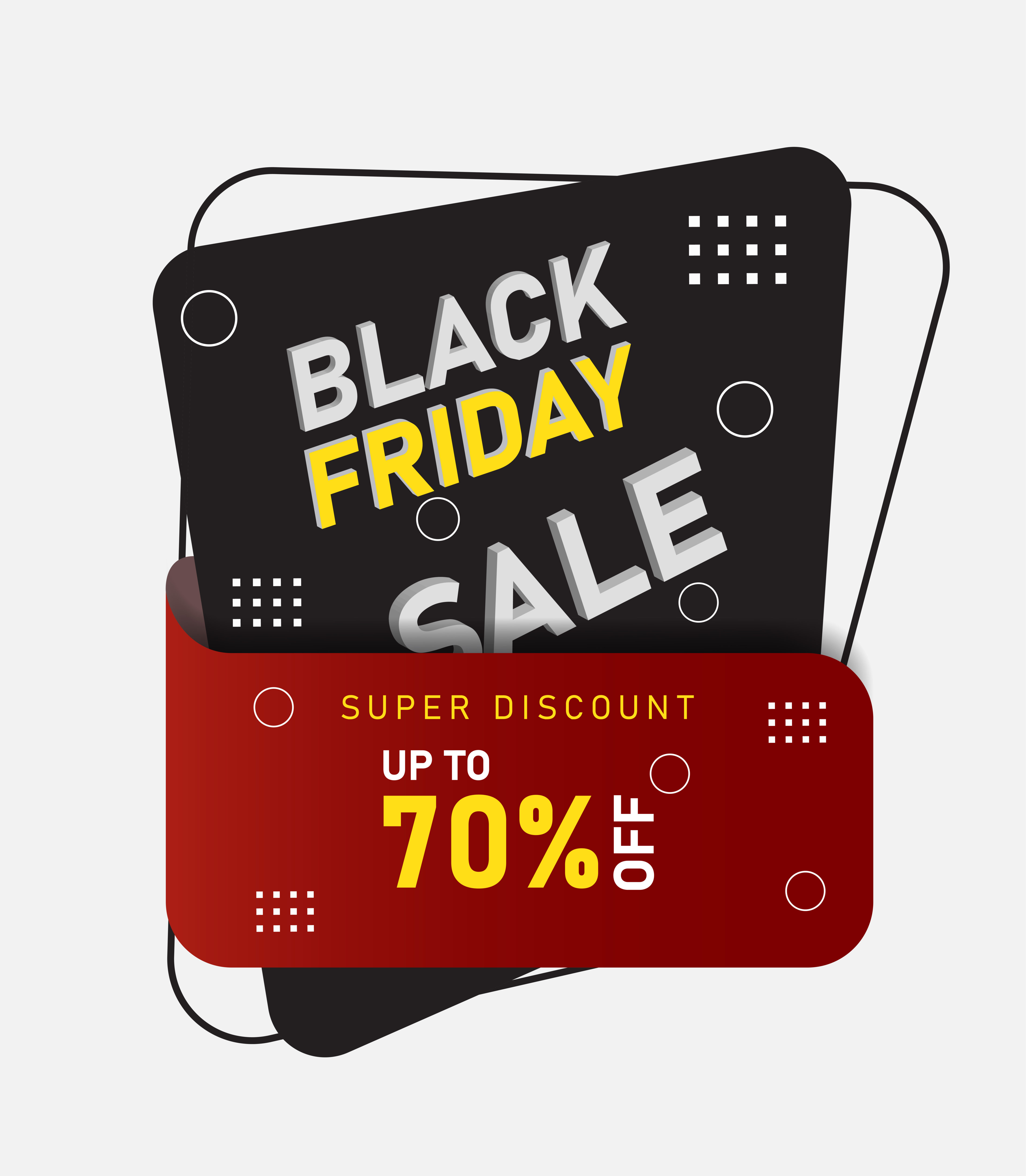 
									Black Friday sale geometric shape banners Free Vector