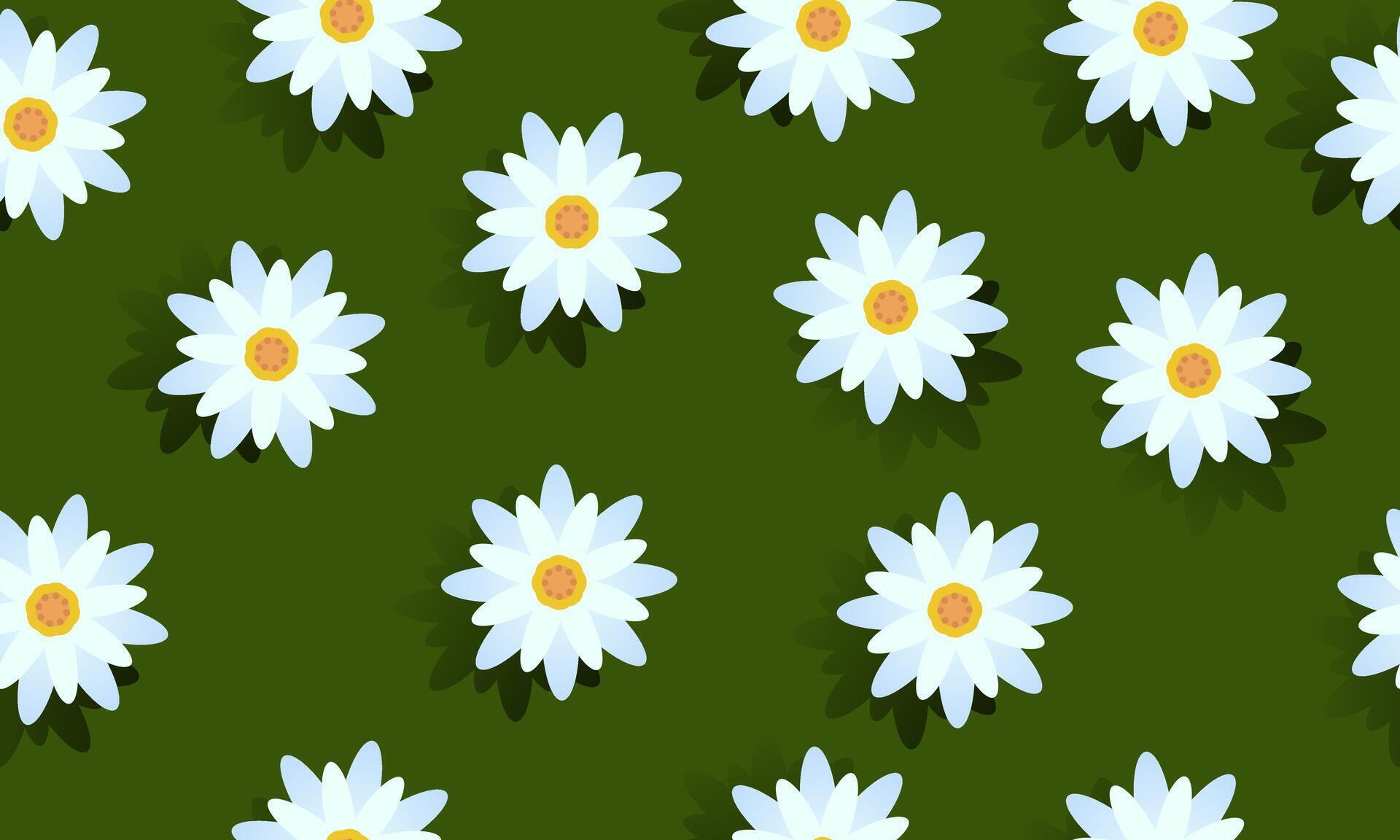 Vintage floral background with white flowers. Seamless pattern. Stock Free