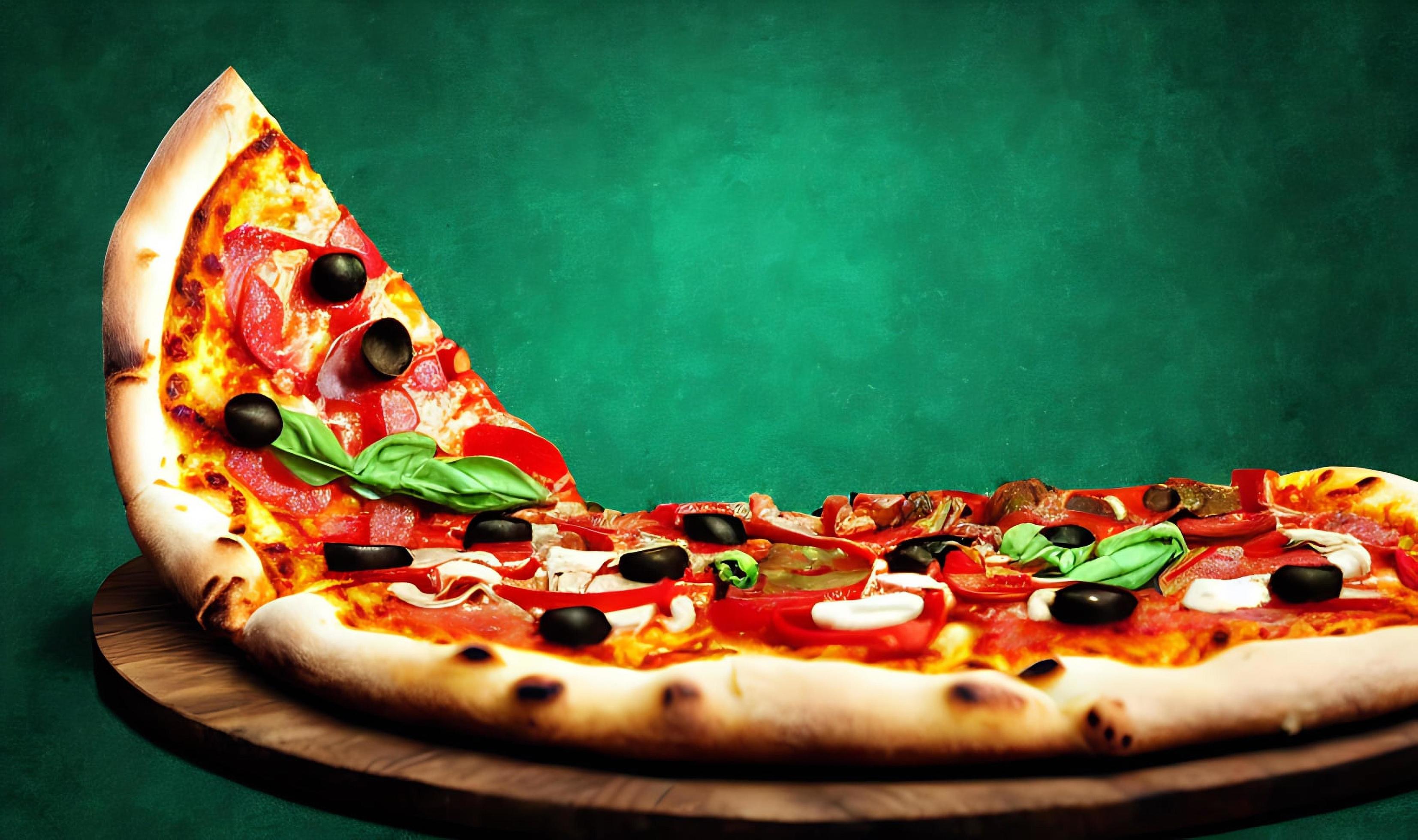 Pizza. Traditional Italian cuisine fast food. Stock Free