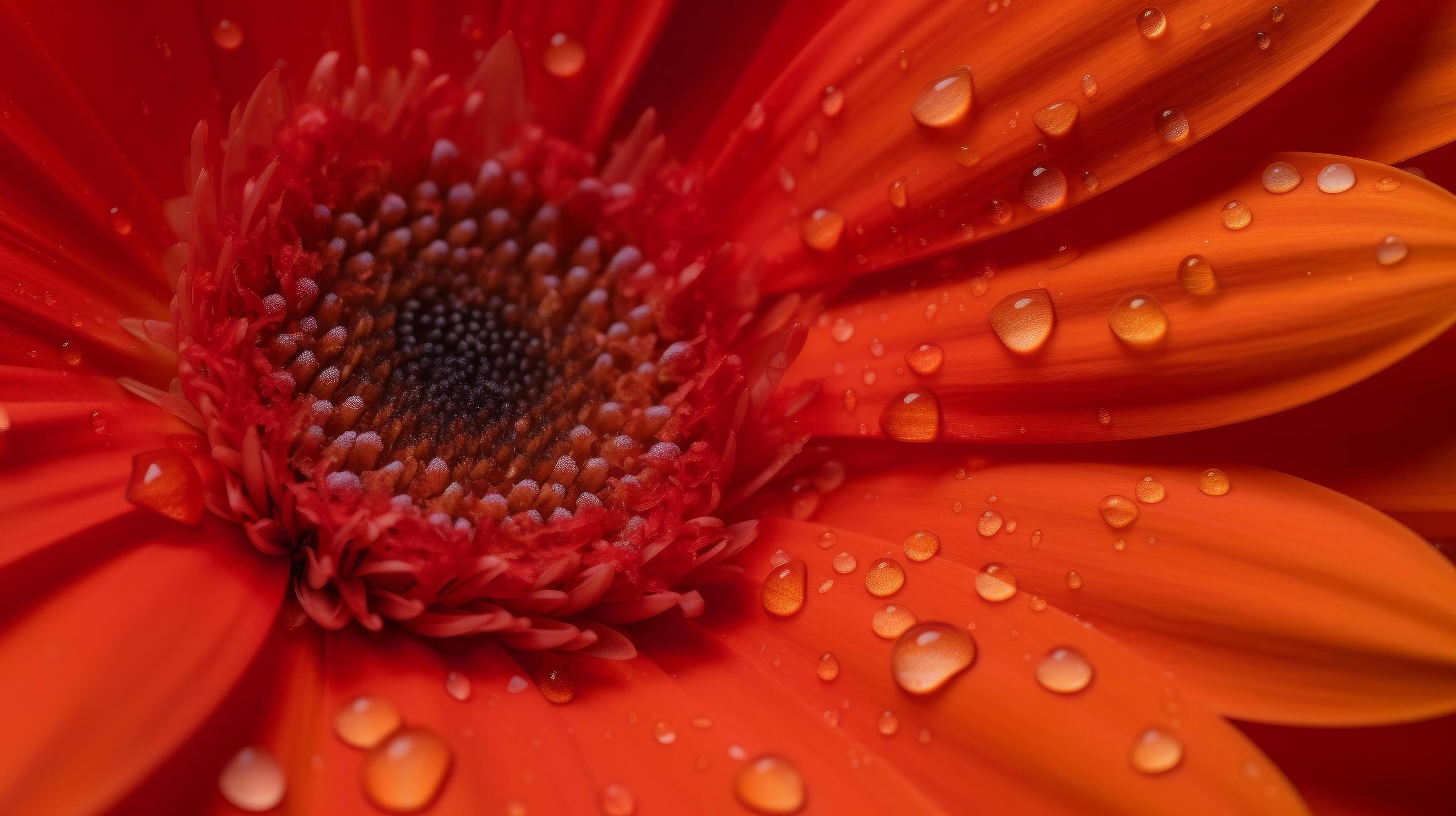 Orange gerbera flower. Illustration Stock Free