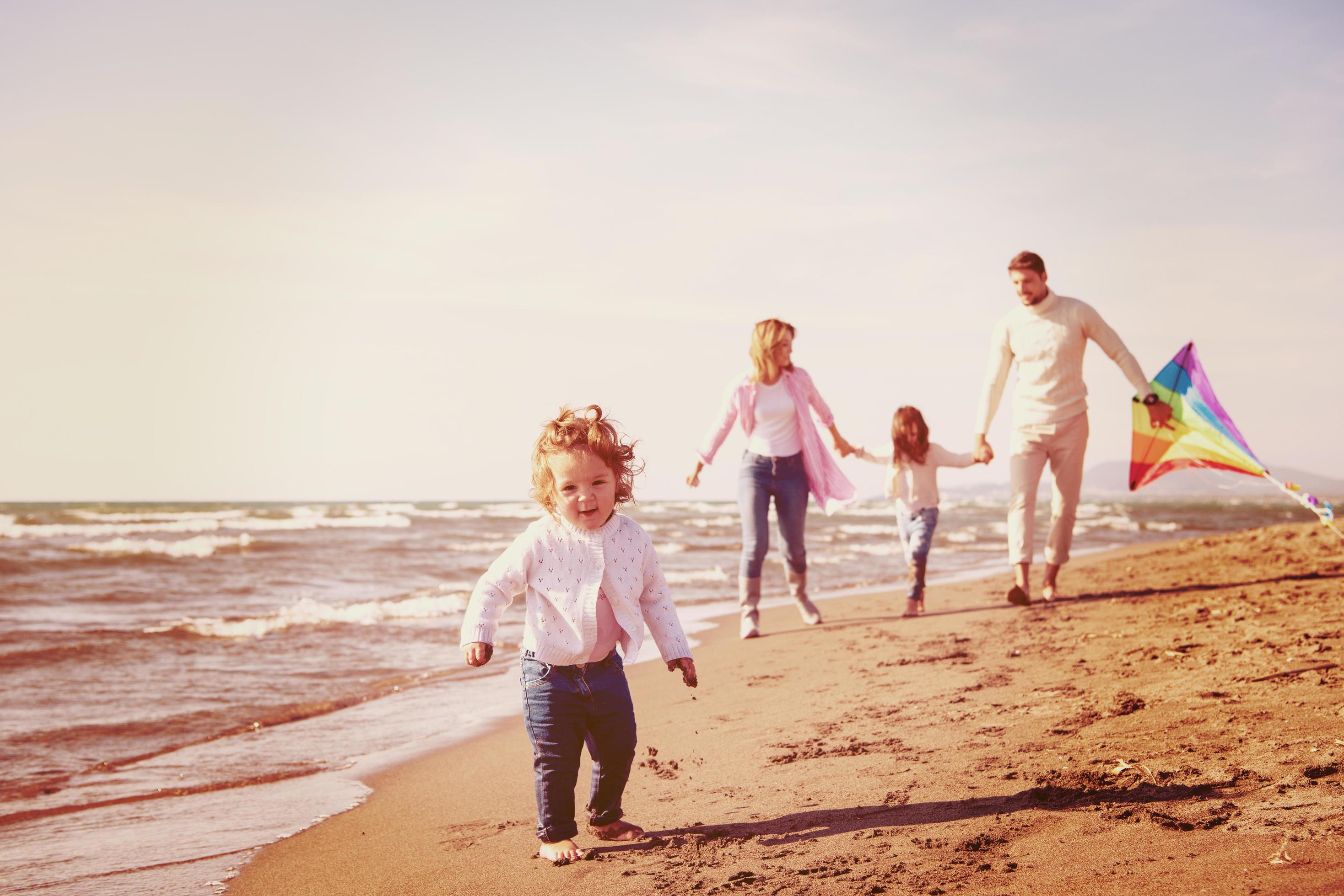 happy family enjoying vecation during autumn day Stock Free