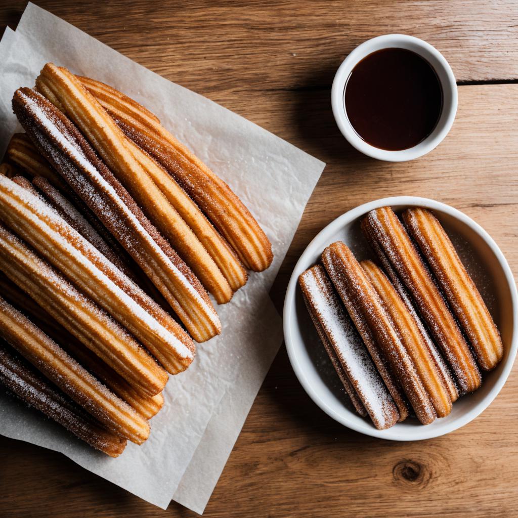 Churros en mesa de by @ai_generated