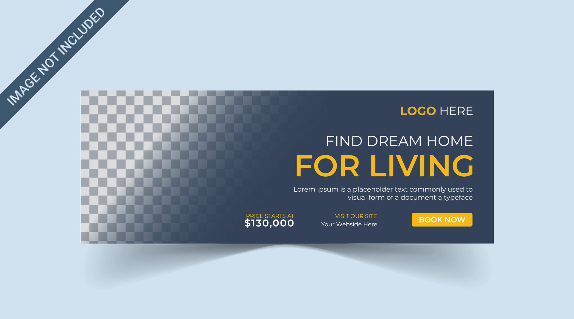 Real estate Social media cover banner. corporate real estate construction cover, social media post, web banner, template Free Vector