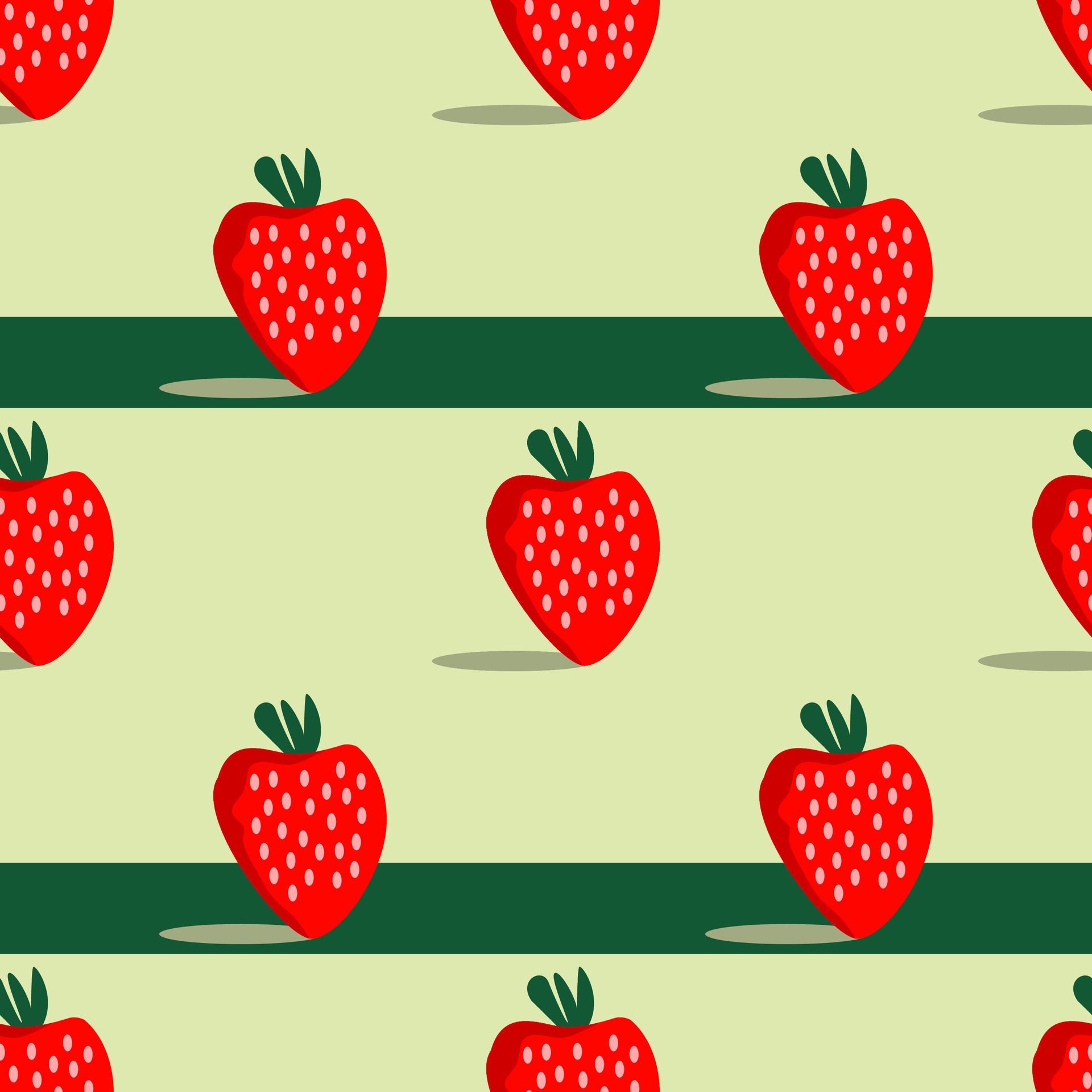 a seamless pattern of red fruits. Suitable for tablecloths, children’s clothes or book covers Free Vector