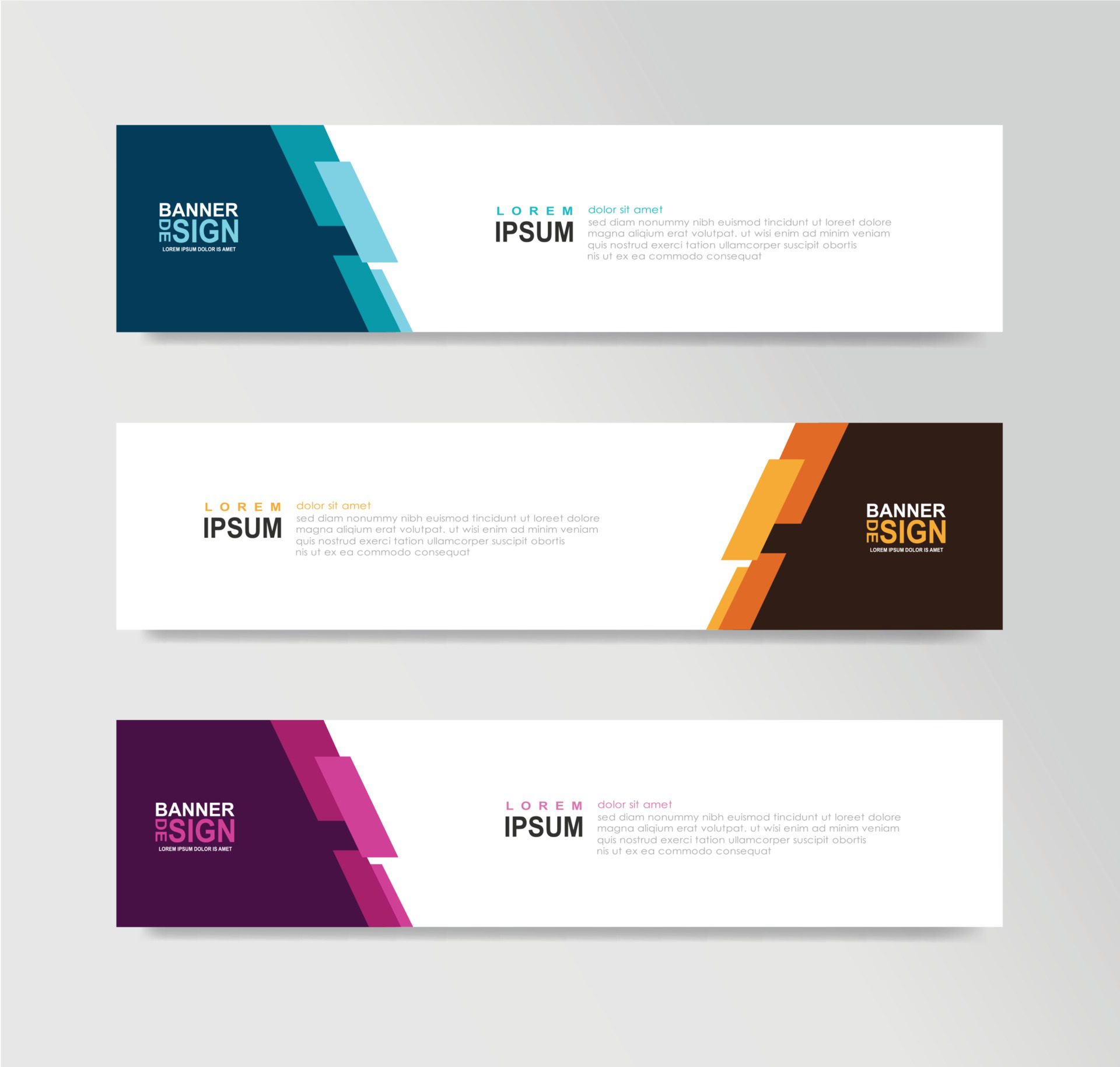 Vector Abstract Banner Design Web Template Free Vector