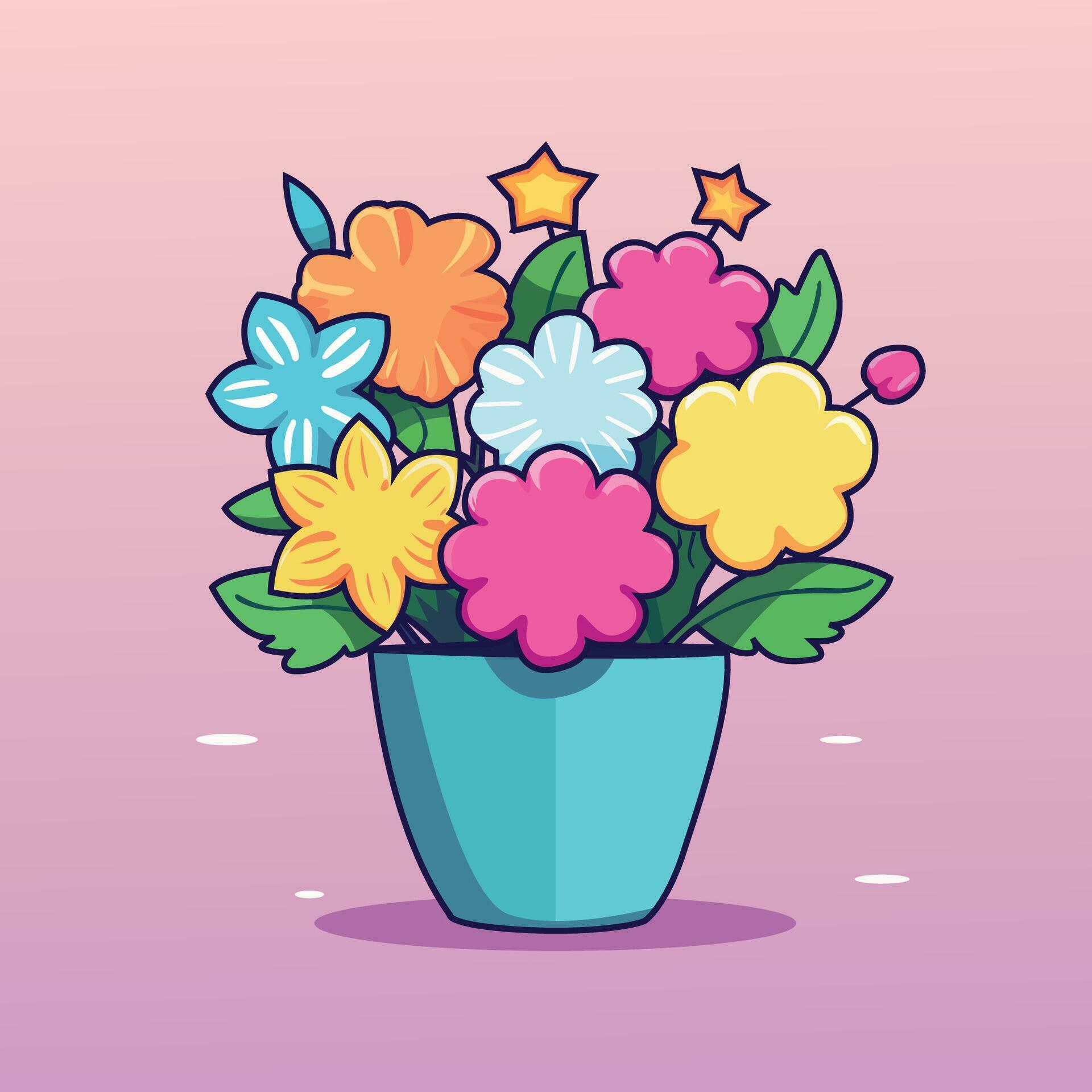 Vector bouquet of colorful flowers Stock Free and Free SVG