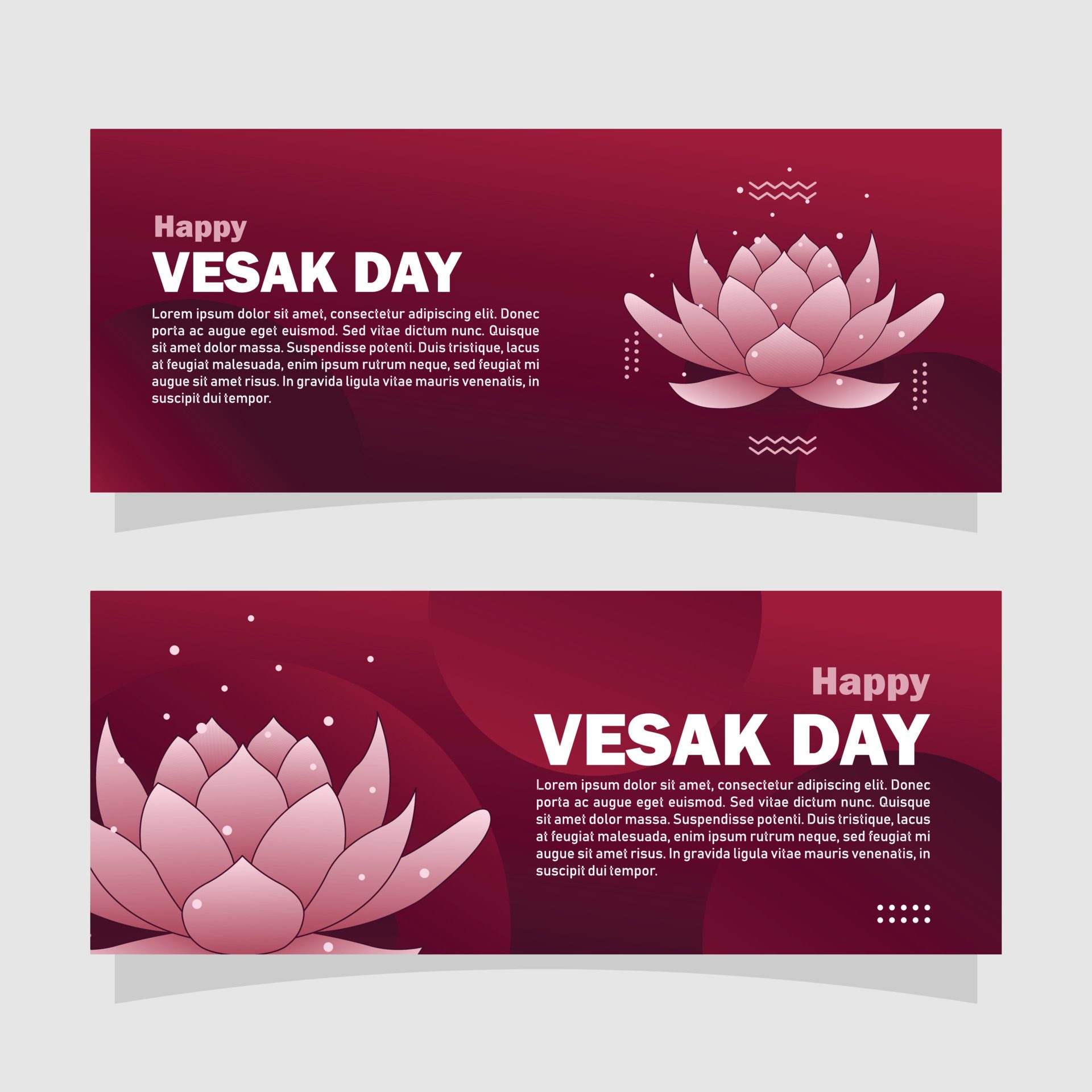 vesak banner template Free Vector