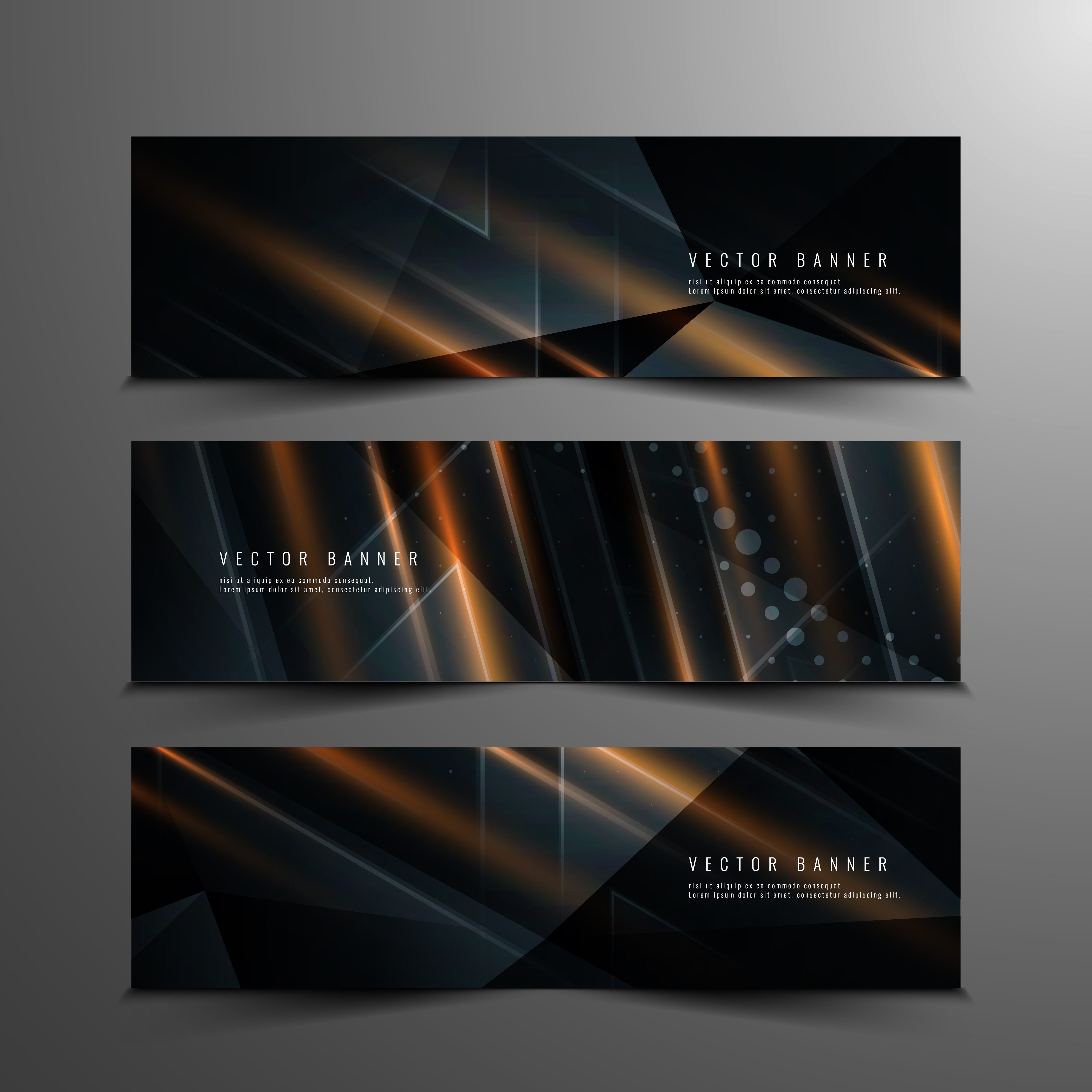 Abstract modern banners set Free Vector