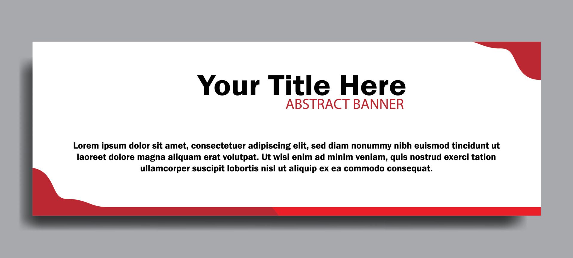 Elegant red web banners of standard sizes for sale. Design template vector Free Vector