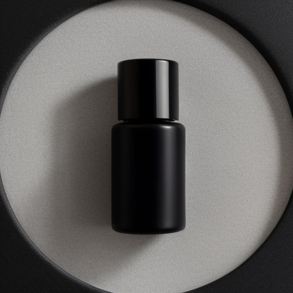 Black matte perfume bottle by @ai_generated