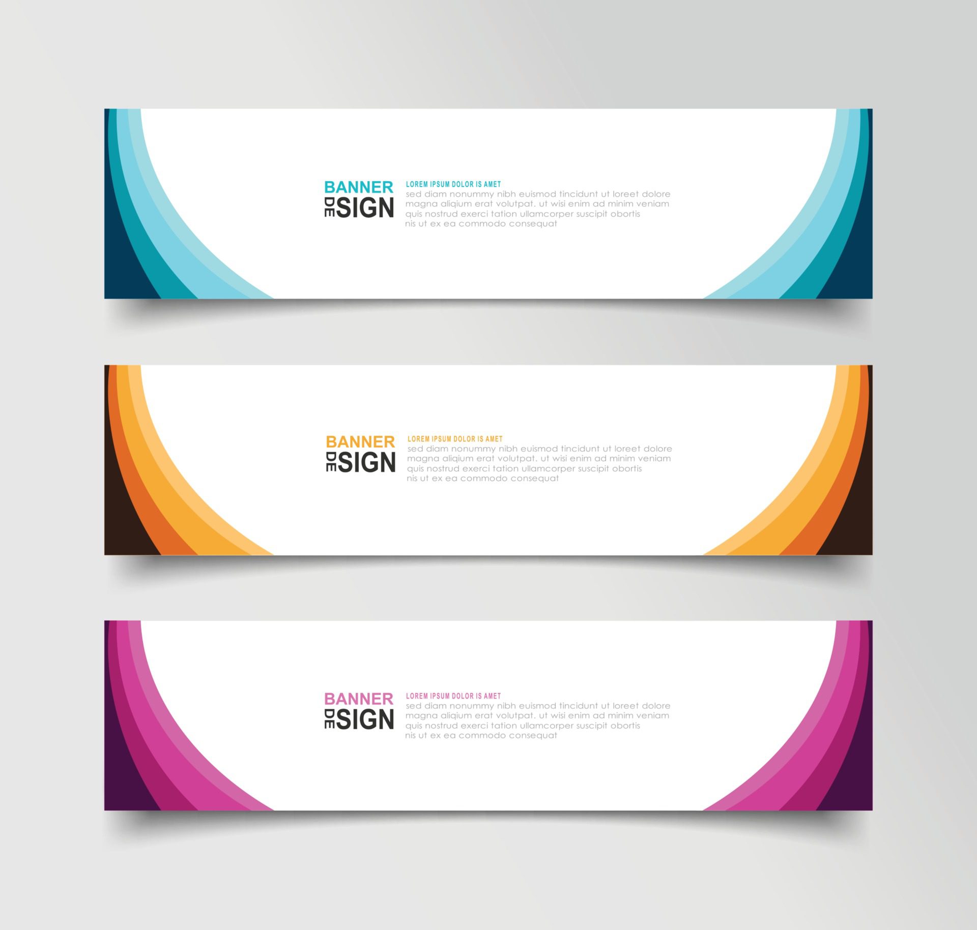 Vector Abstract Banner Design Web Template Free Vector