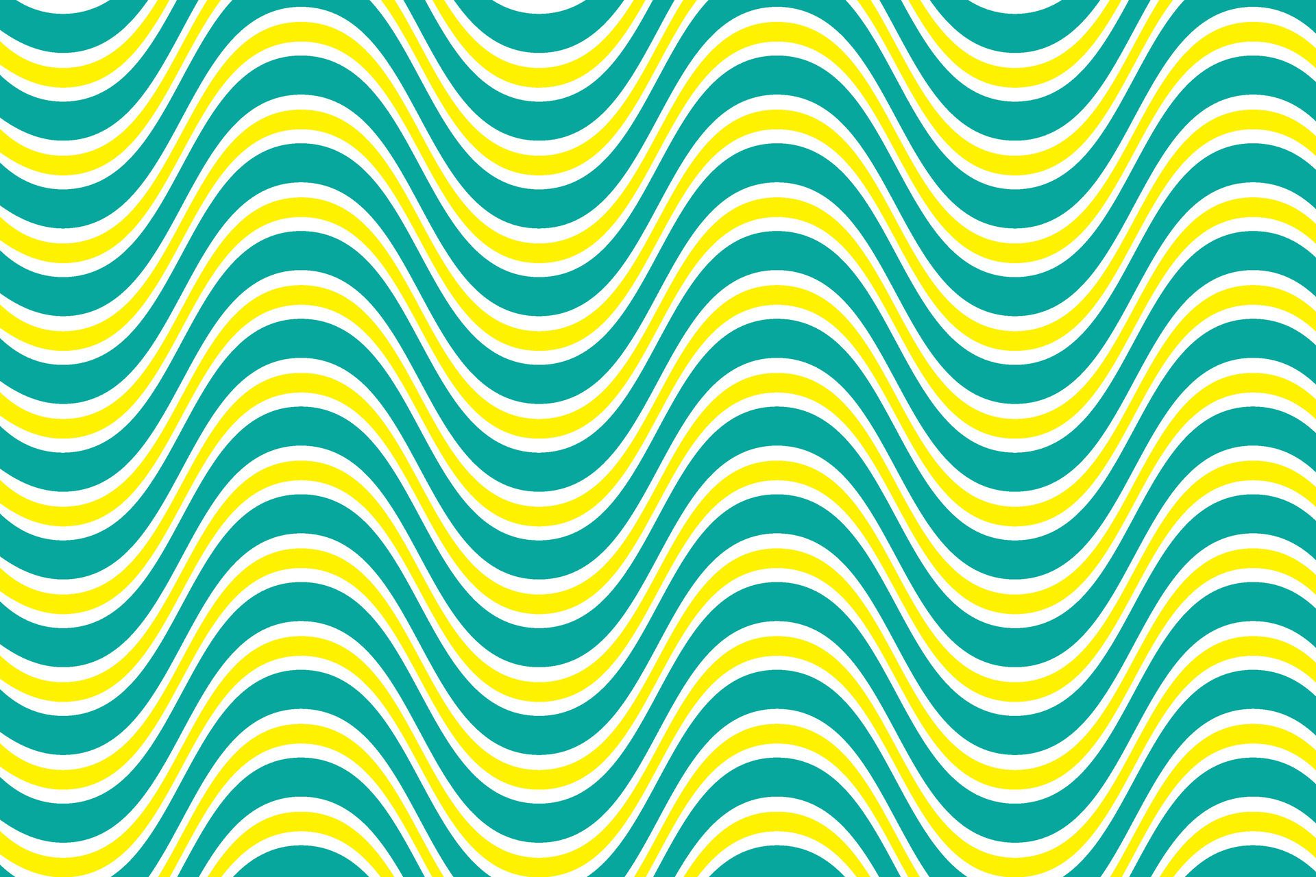 simple abstract seagreen and yellow color smoth zig zag line pattern art a colorful wave with a pattern of waves that say waves Free Vector