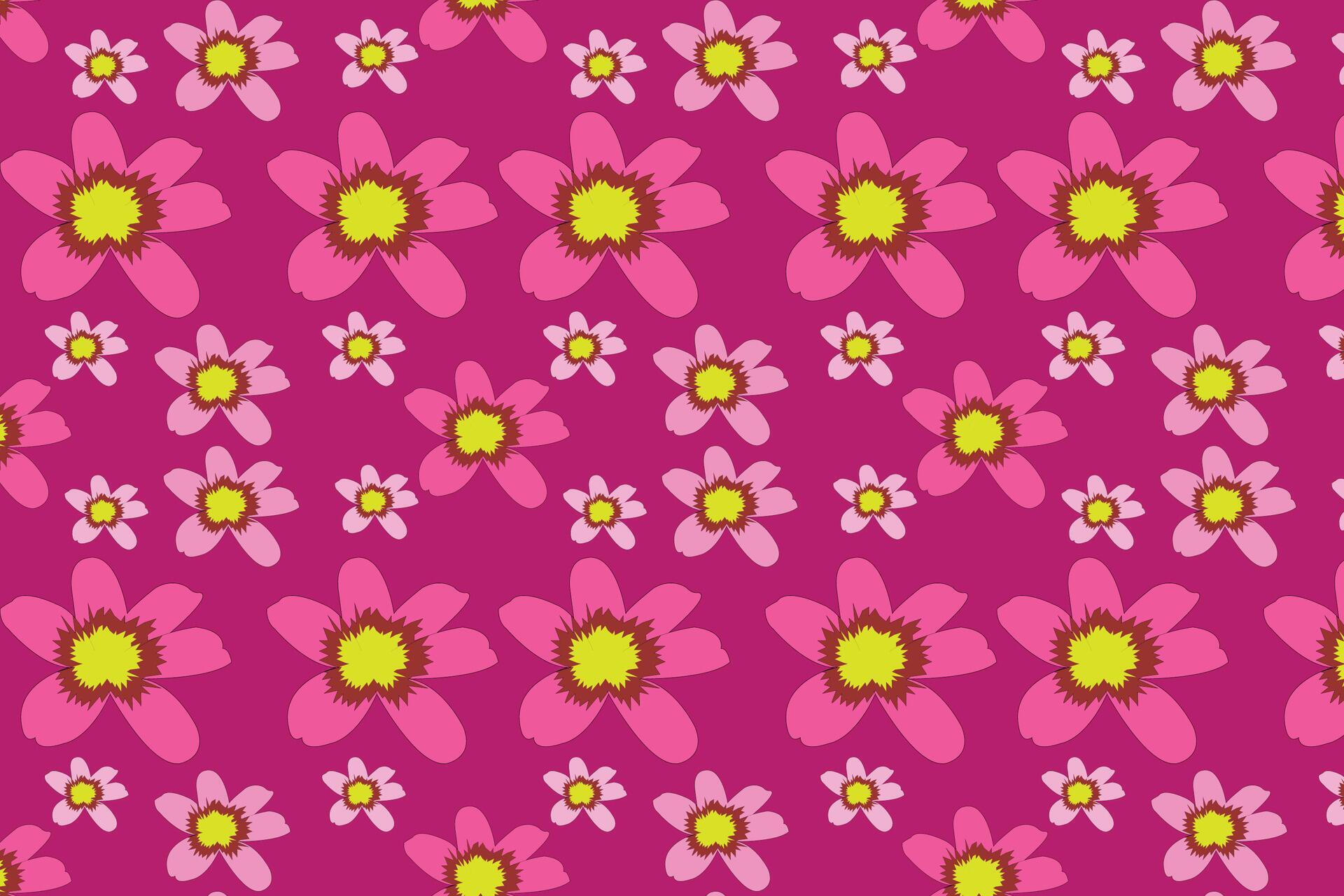 Floral seamless pattern background. Pink flower decoration background Stock Free