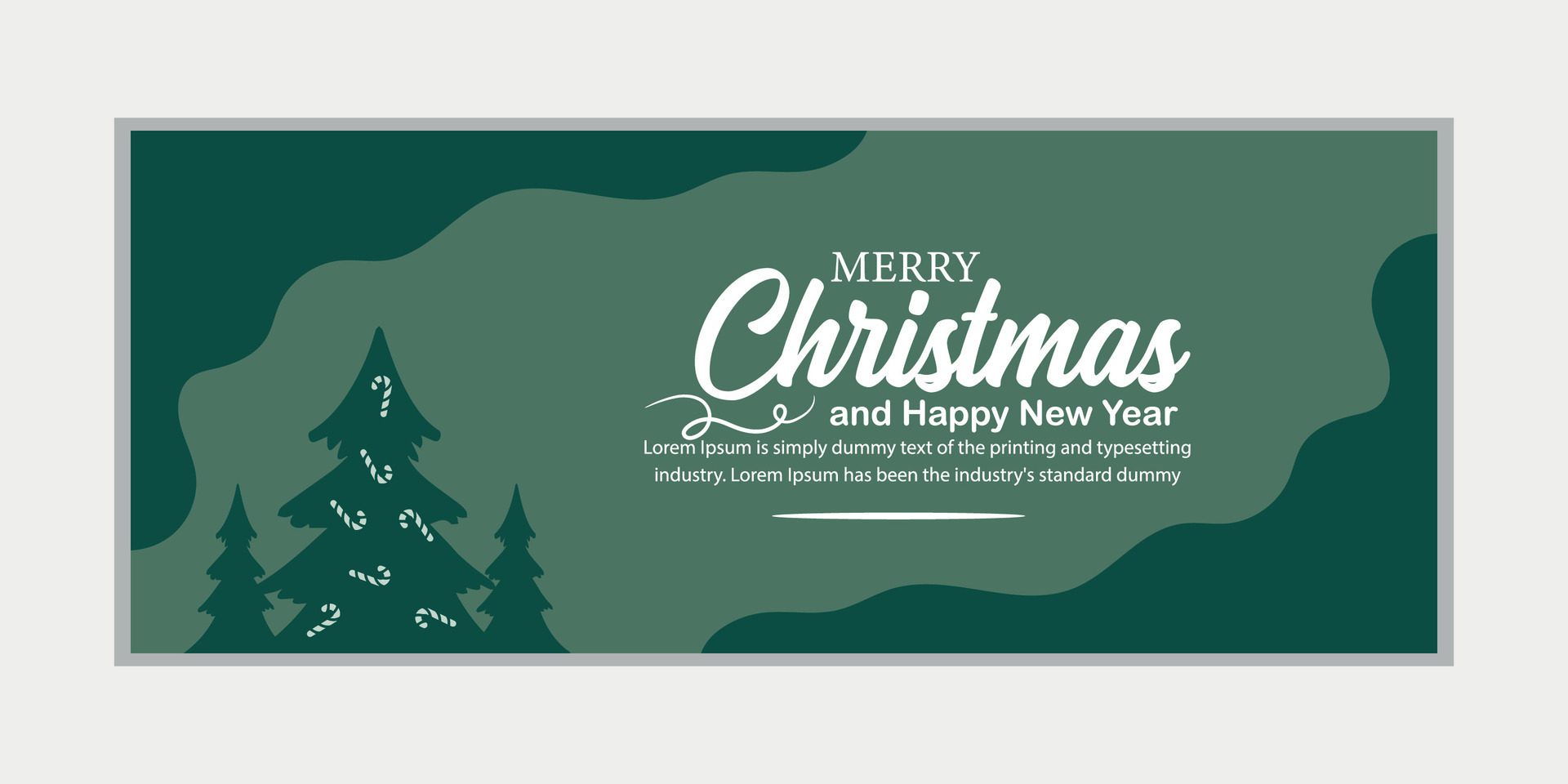 merry christmas banner set and happy new year banner, social media cover and web banner,Merry Christmas design for greeting card, Free Vector