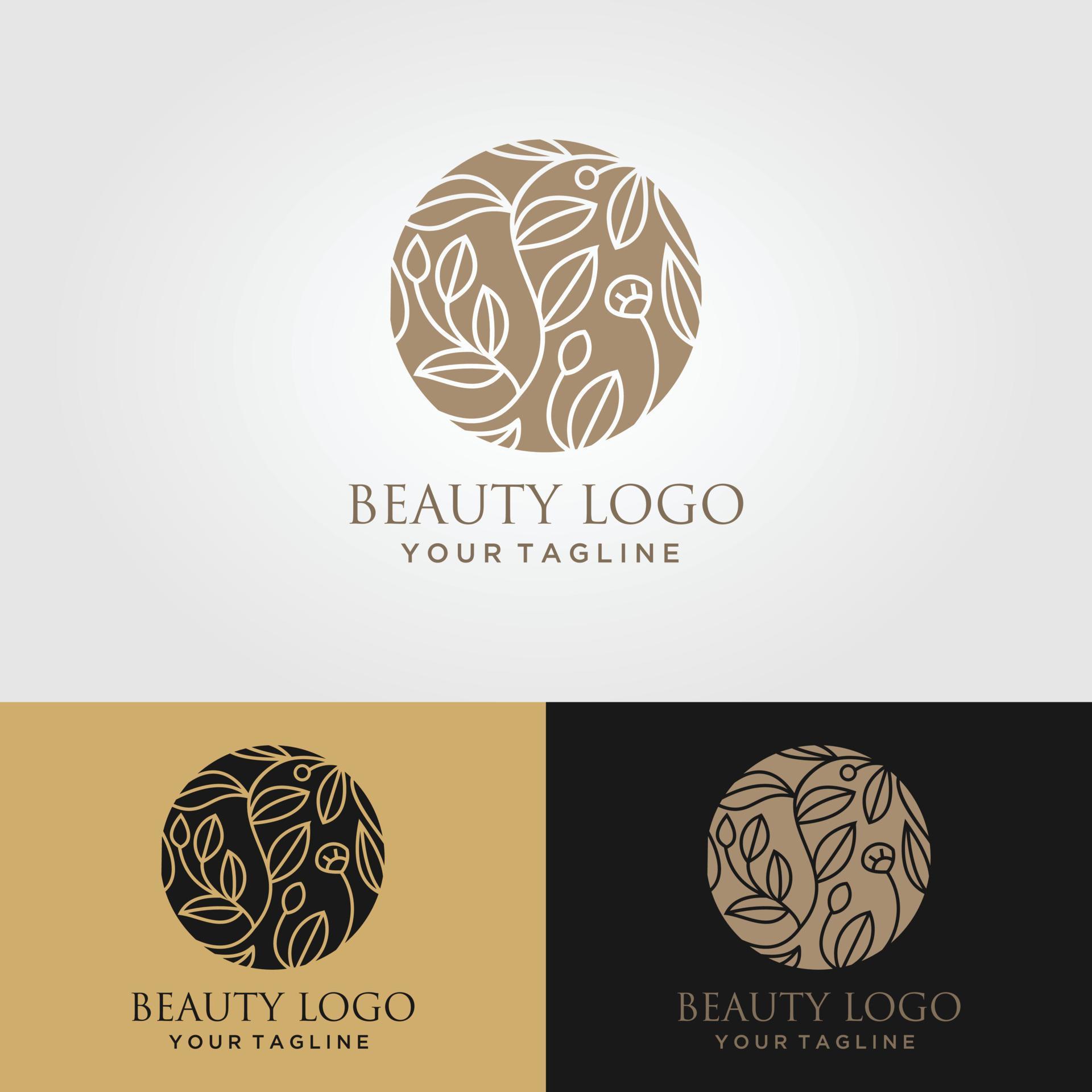 Flower Shop Wedding Logo Design Stock Free