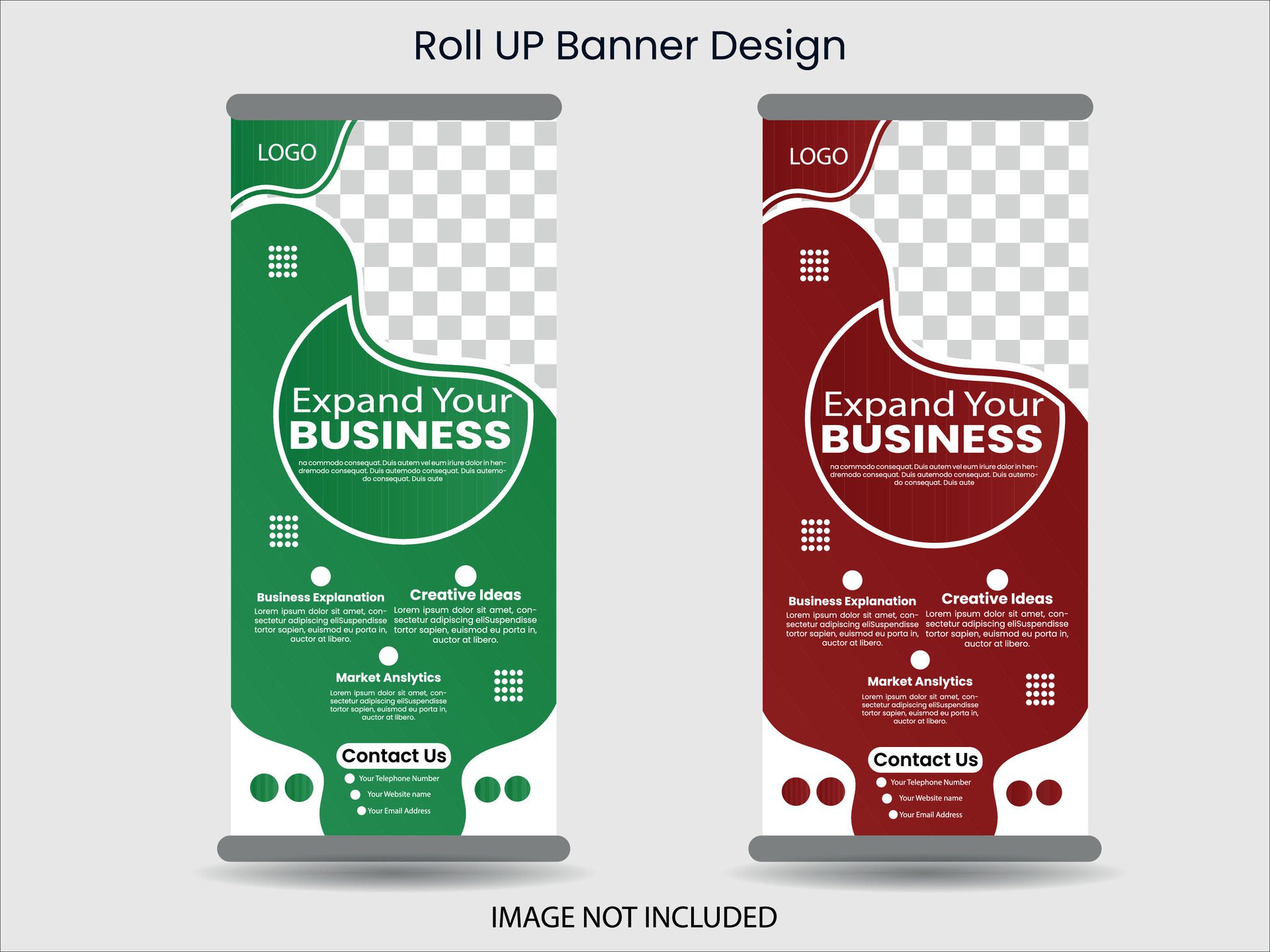 Corporate business roll Up banner Design Free Vector