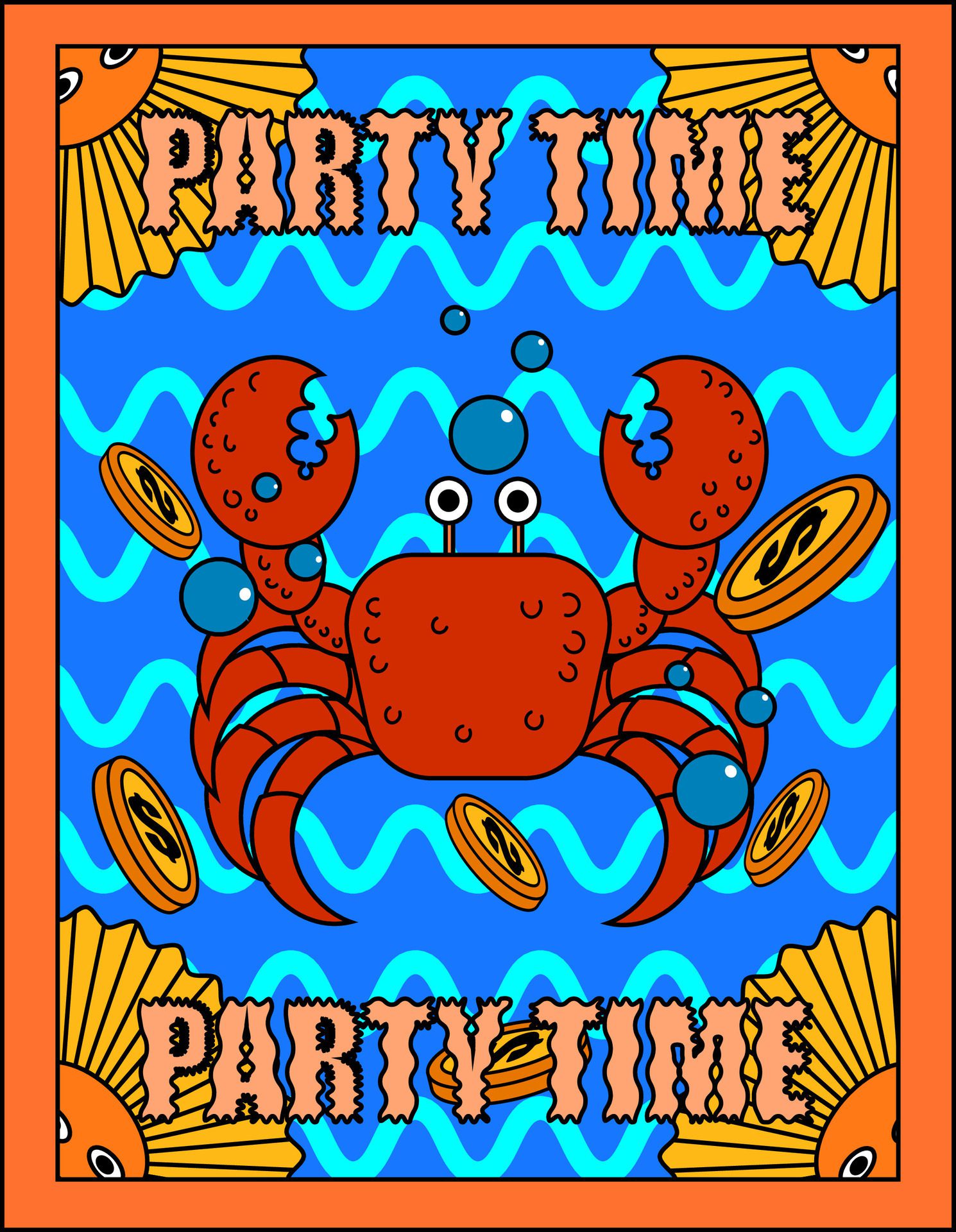 party time illustration for background, banner, poster, flyer, template, design, etc Free Vector