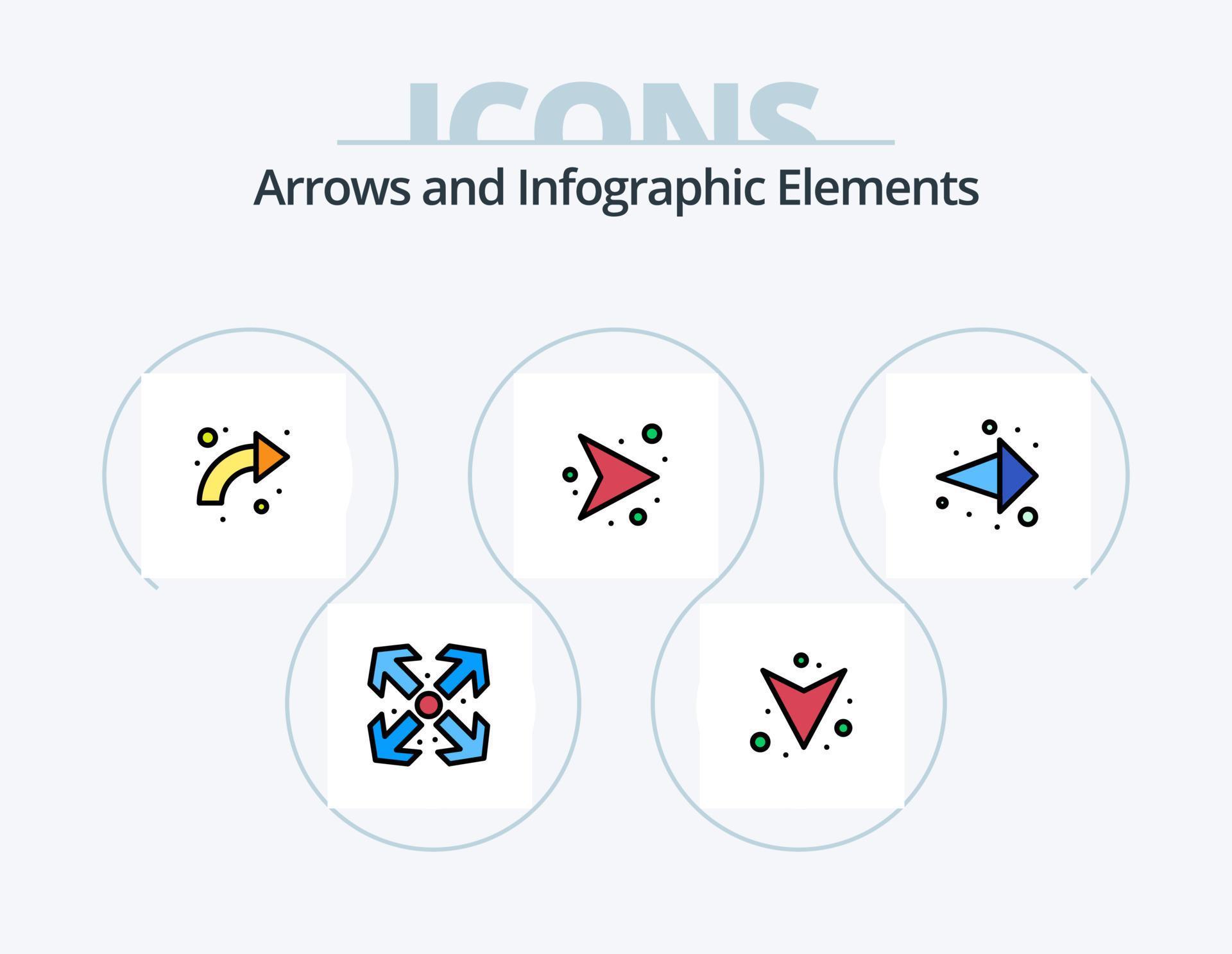 Arrow Line Filled Icon Pack 5 Icon Design. . left arrow. rewind. left. arrow Stock Free