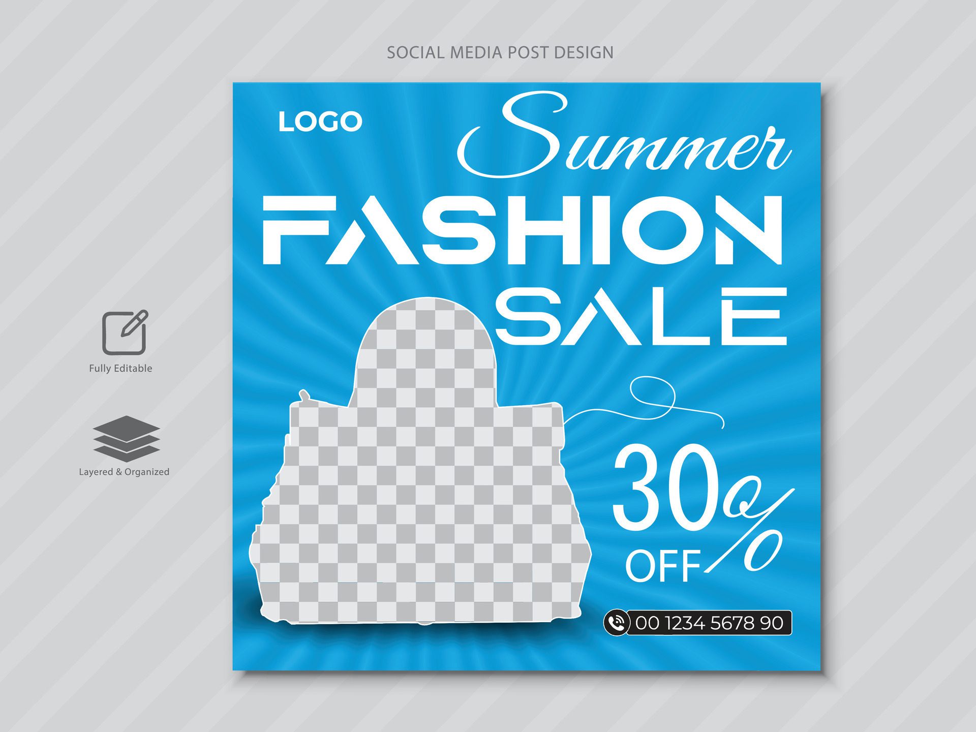 Summer Fashion sale social media post or social media banner template. Free Vector