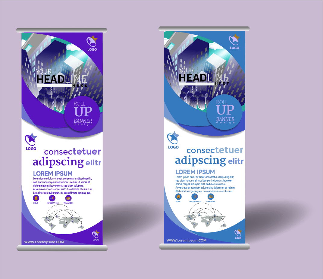 ROLL UP BANNER TEMPLATE DESIGN Free Vector and Free SVG