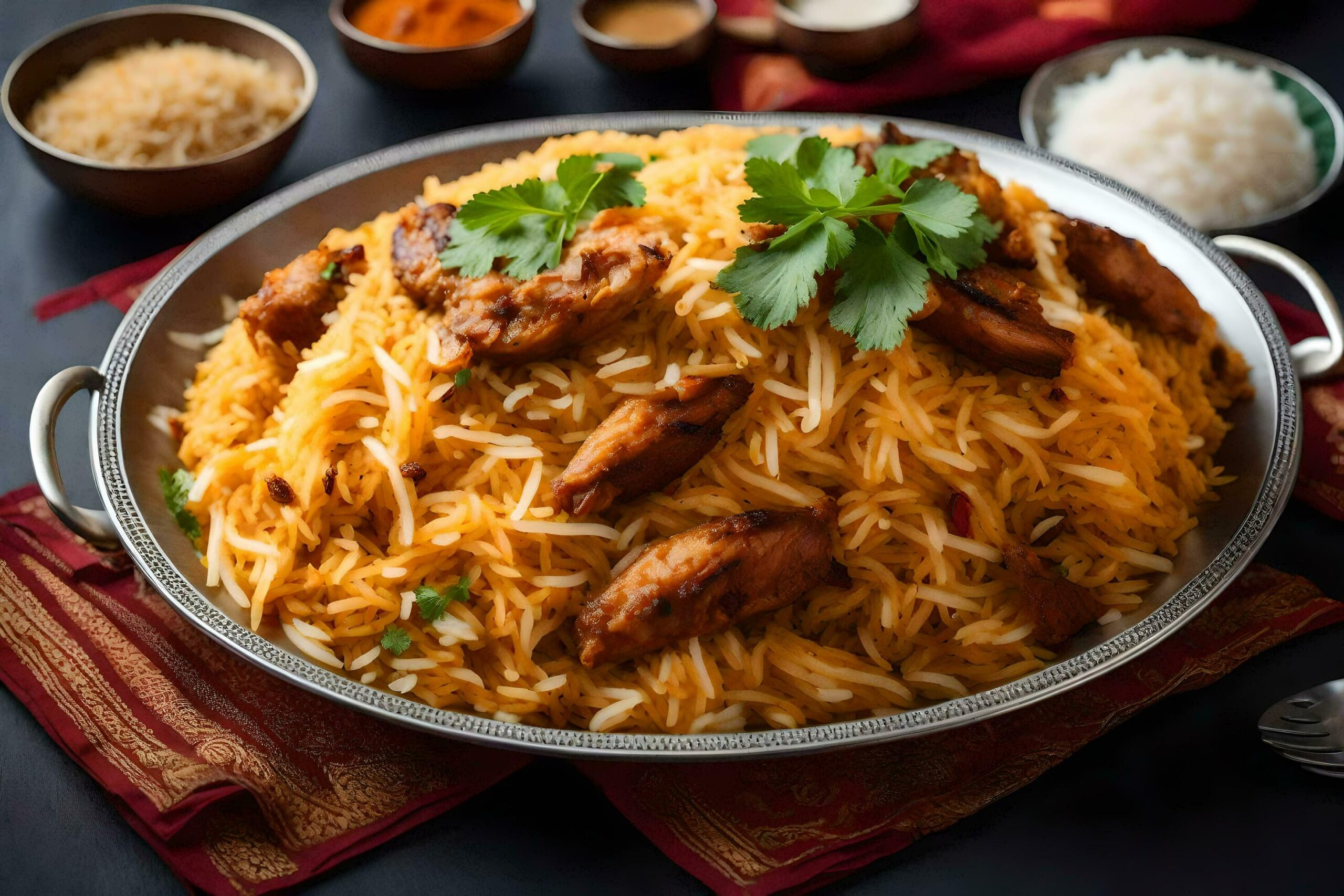 indian chicken biryani recipe Free Photo