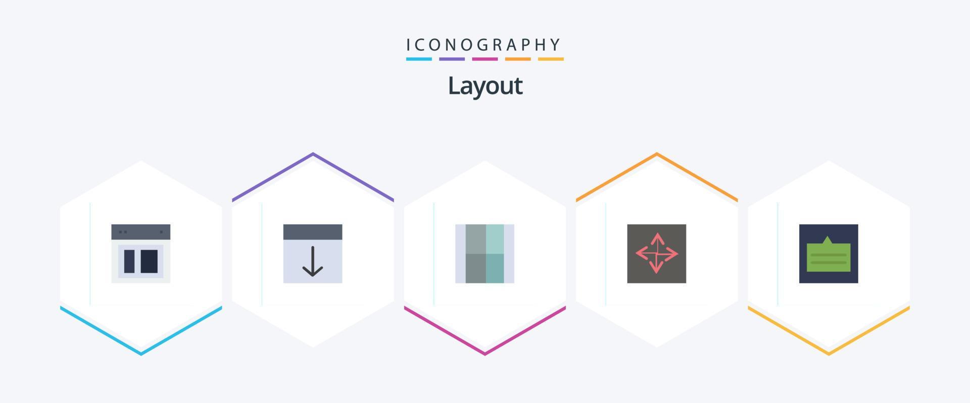 Layout 25 Flat icon pack including arrow. angular. layout. layout. draw Stock Free