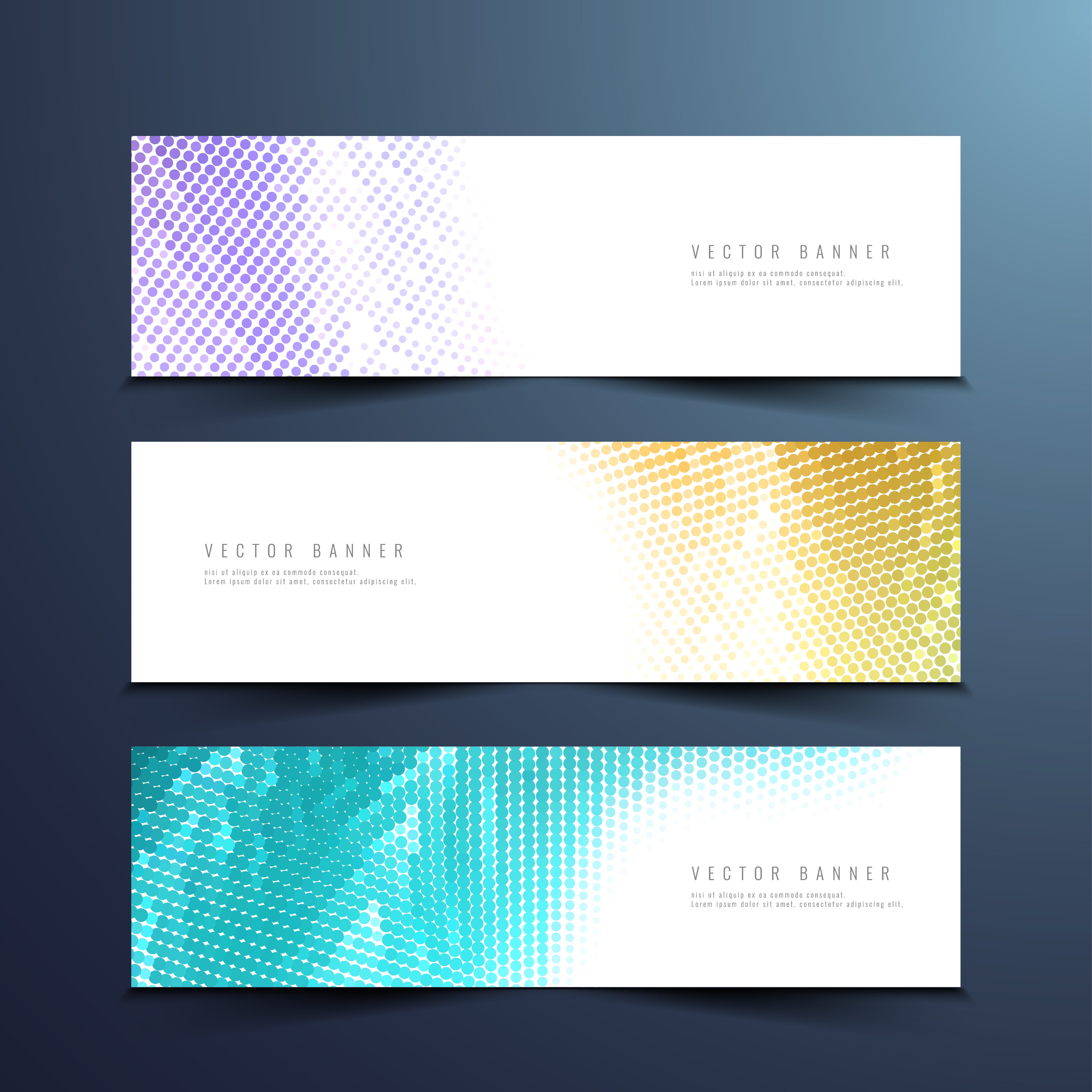 Abstract modern banners set Free Vector