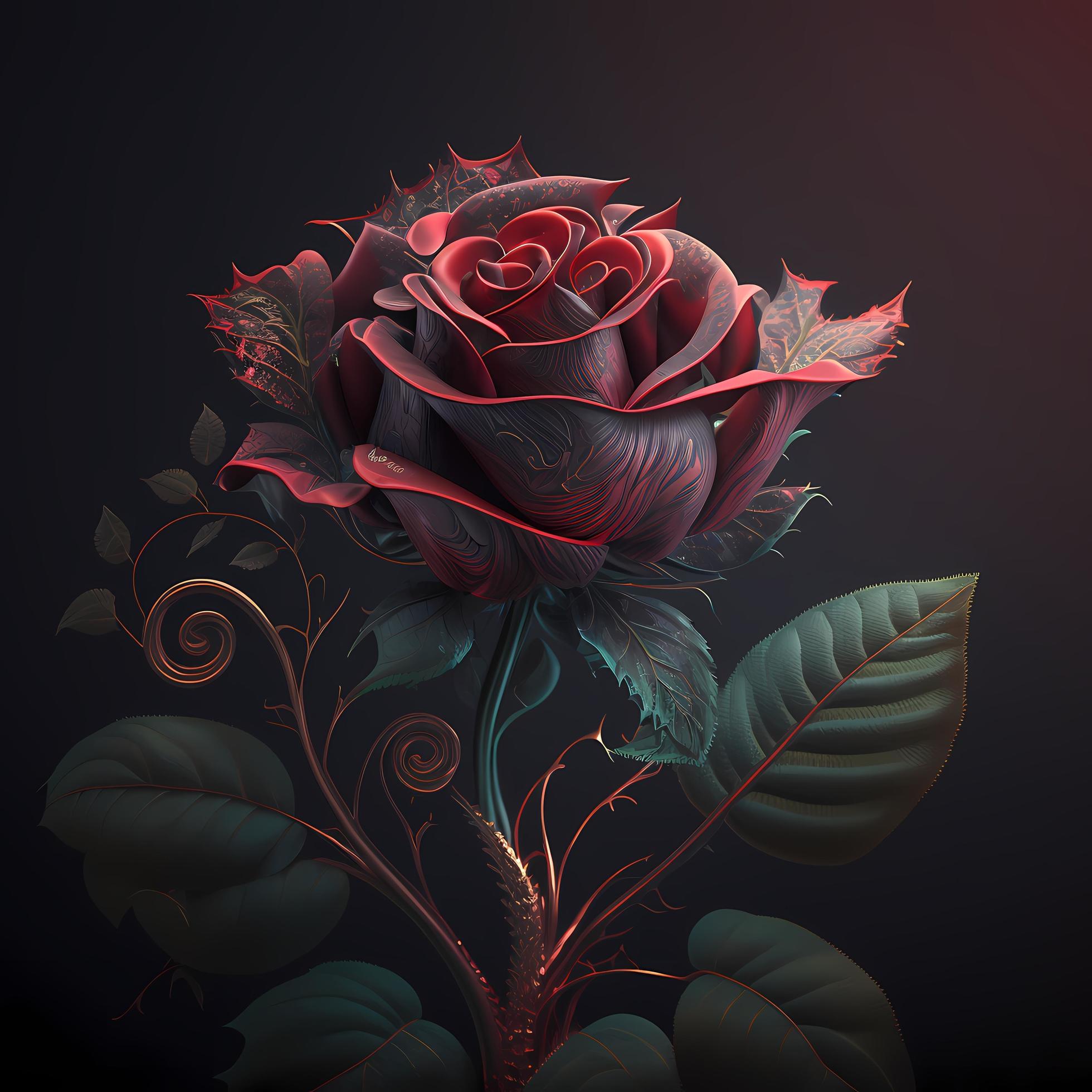 flower rose AI Generated Stock Free