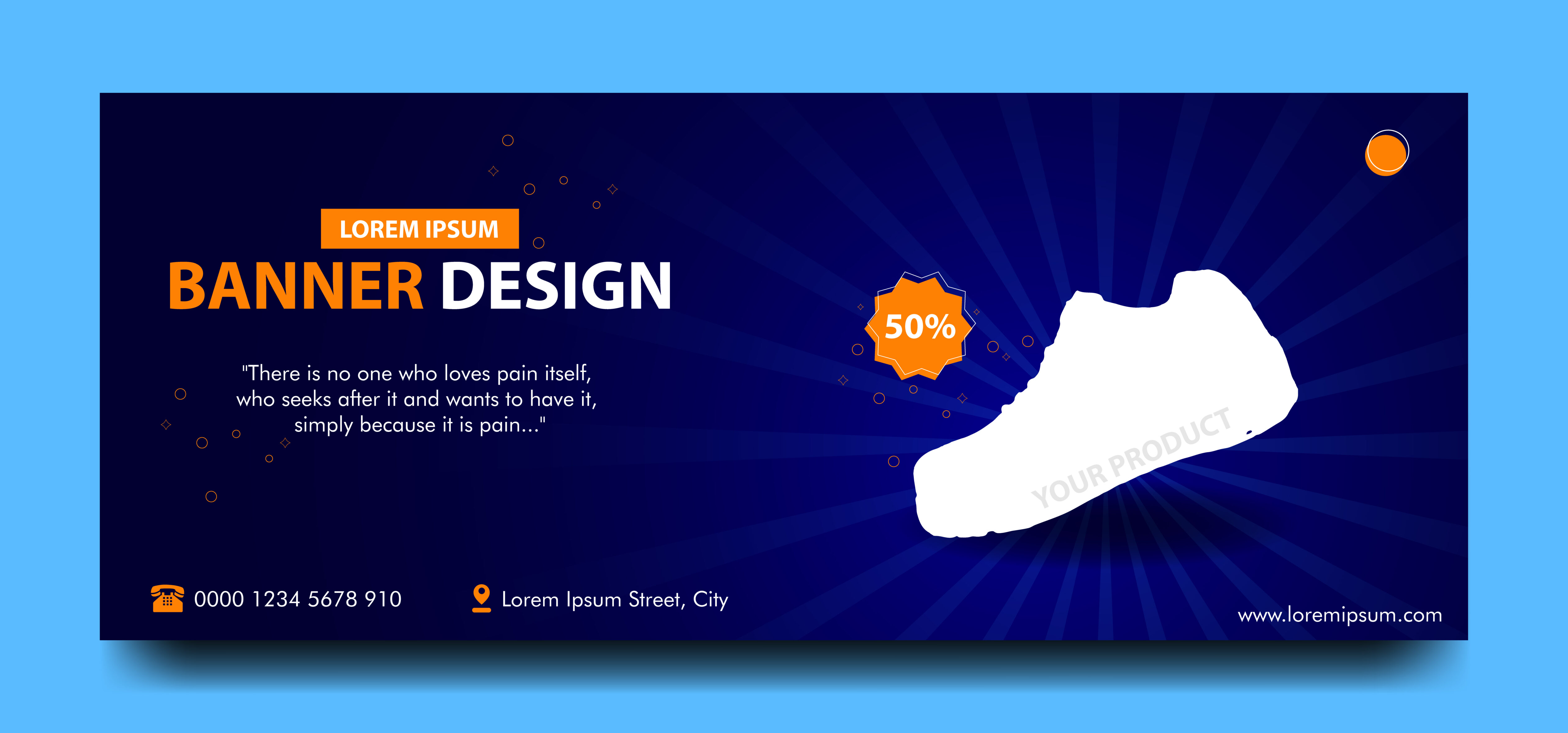 Banner template for business modern design Free Vector and Free SVG