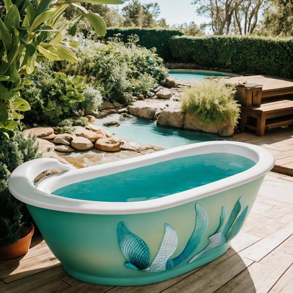 Mermaids bath tub by by @ai_generated