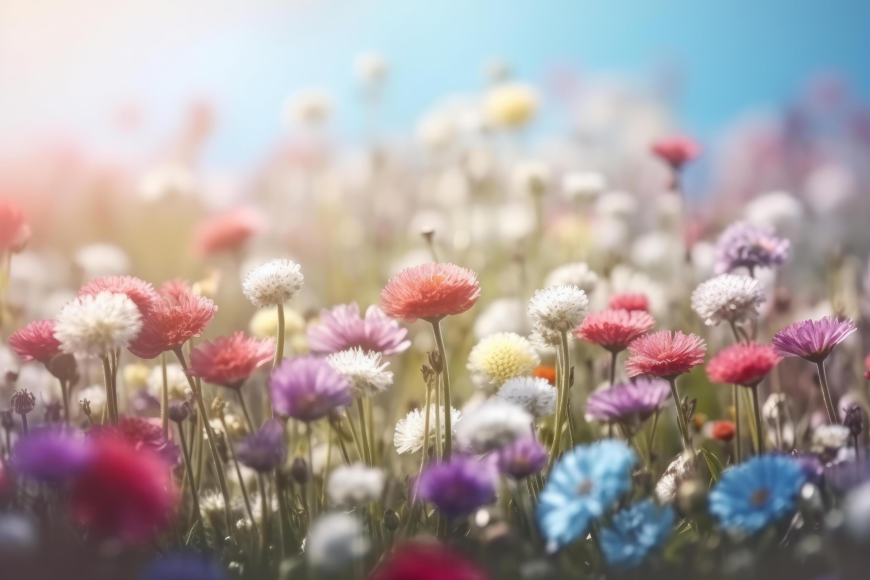 Summer background with flowers Illustration Stock Free