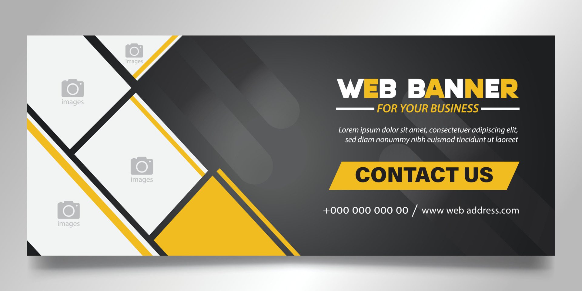 Web Banner template Free Vector