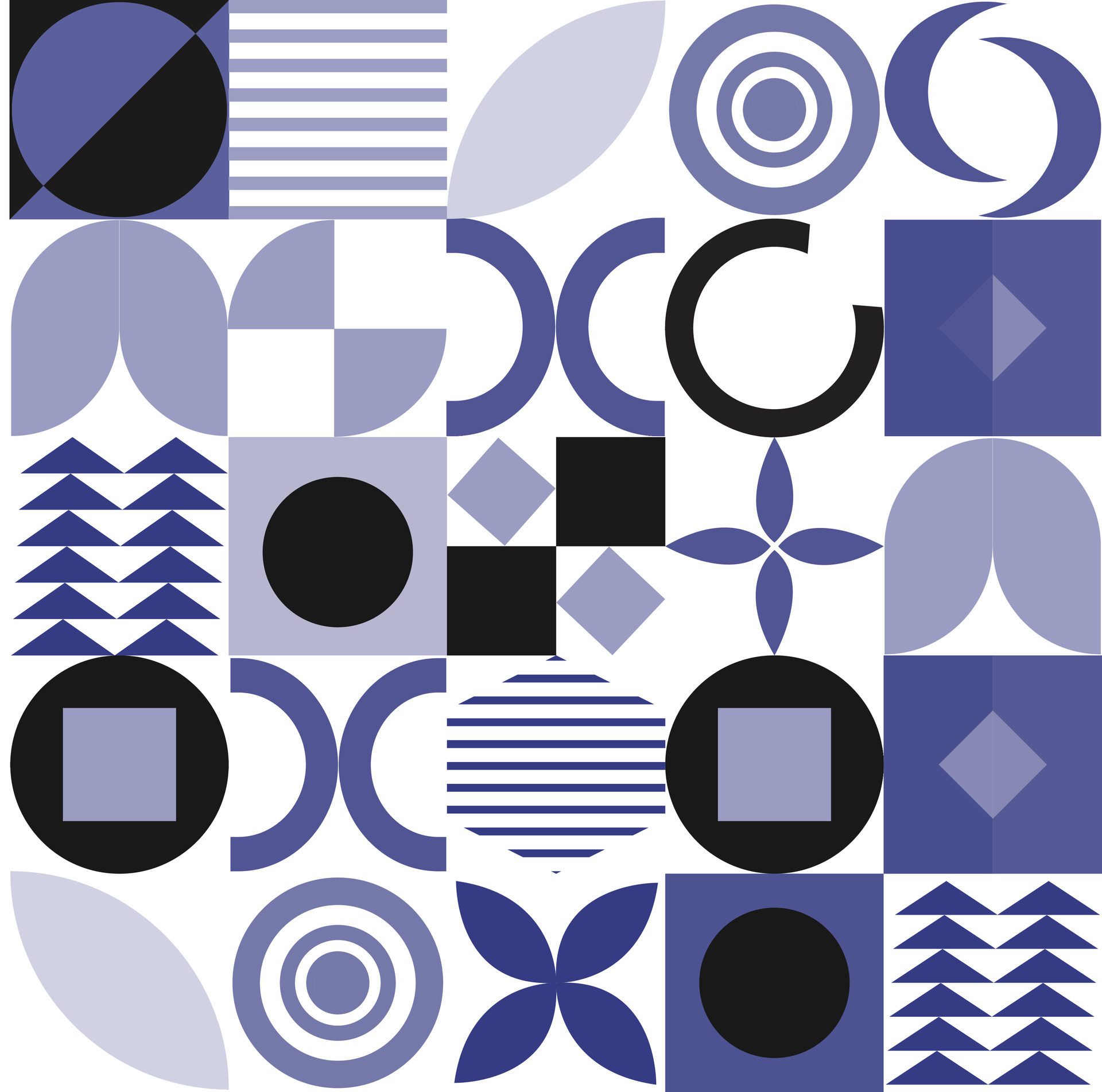 Premium geometric bauhaus pattern design Free Vector