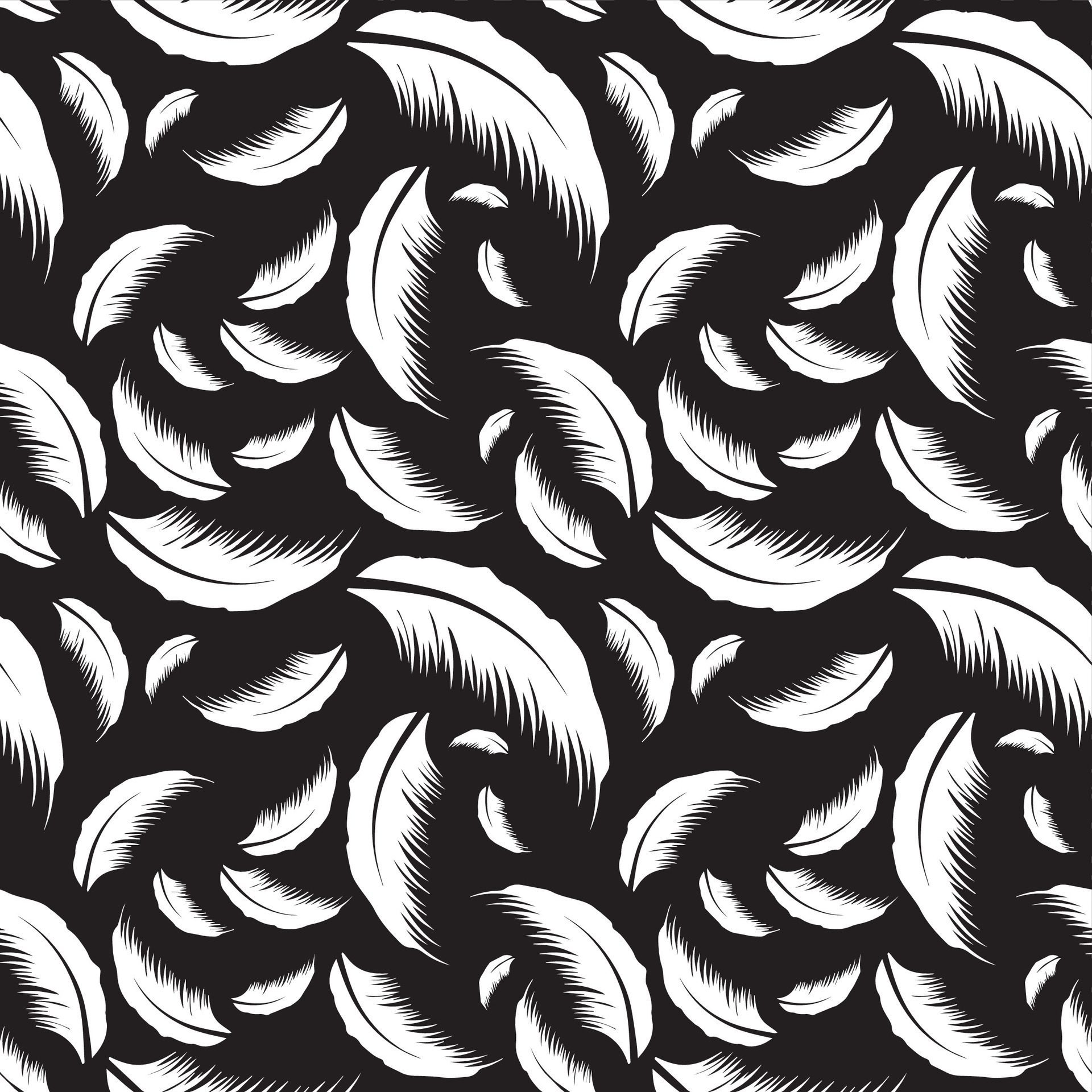 seamless pattern with coconut leaves Free Vector