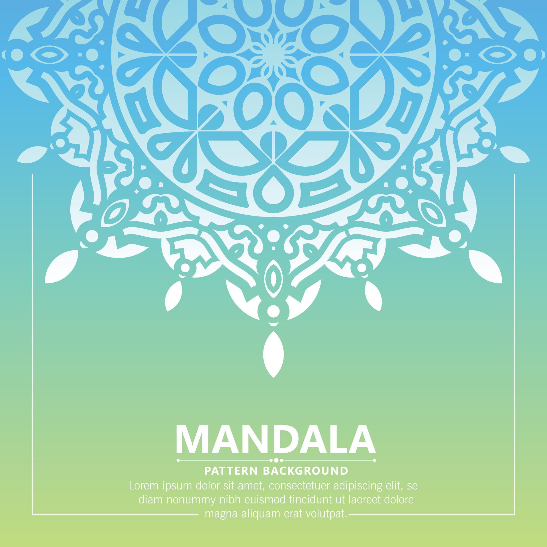 Colorful mandala pattern banner concept Free Vector