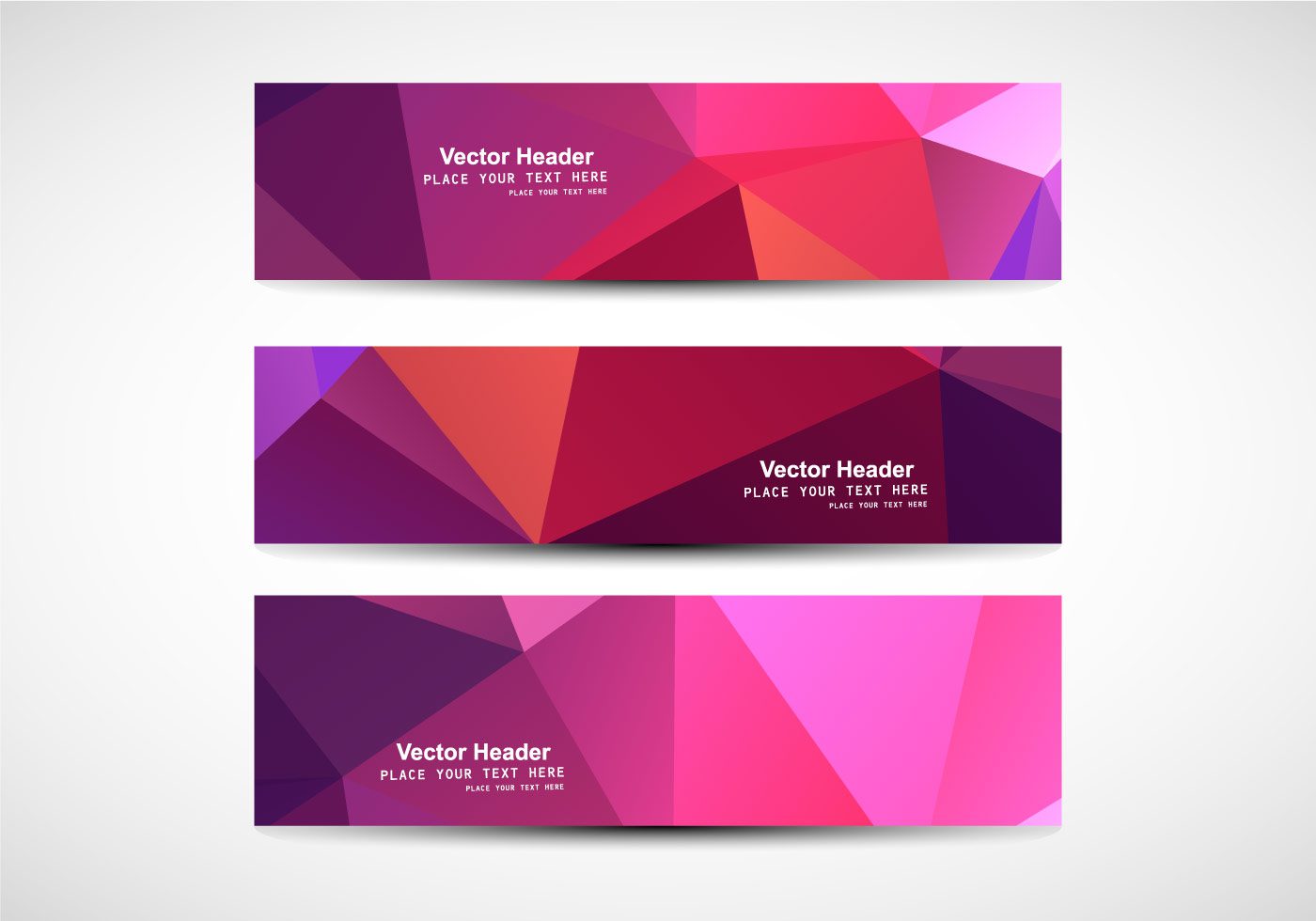 Abstract Polygonal Banner Free Vector and Free SVG