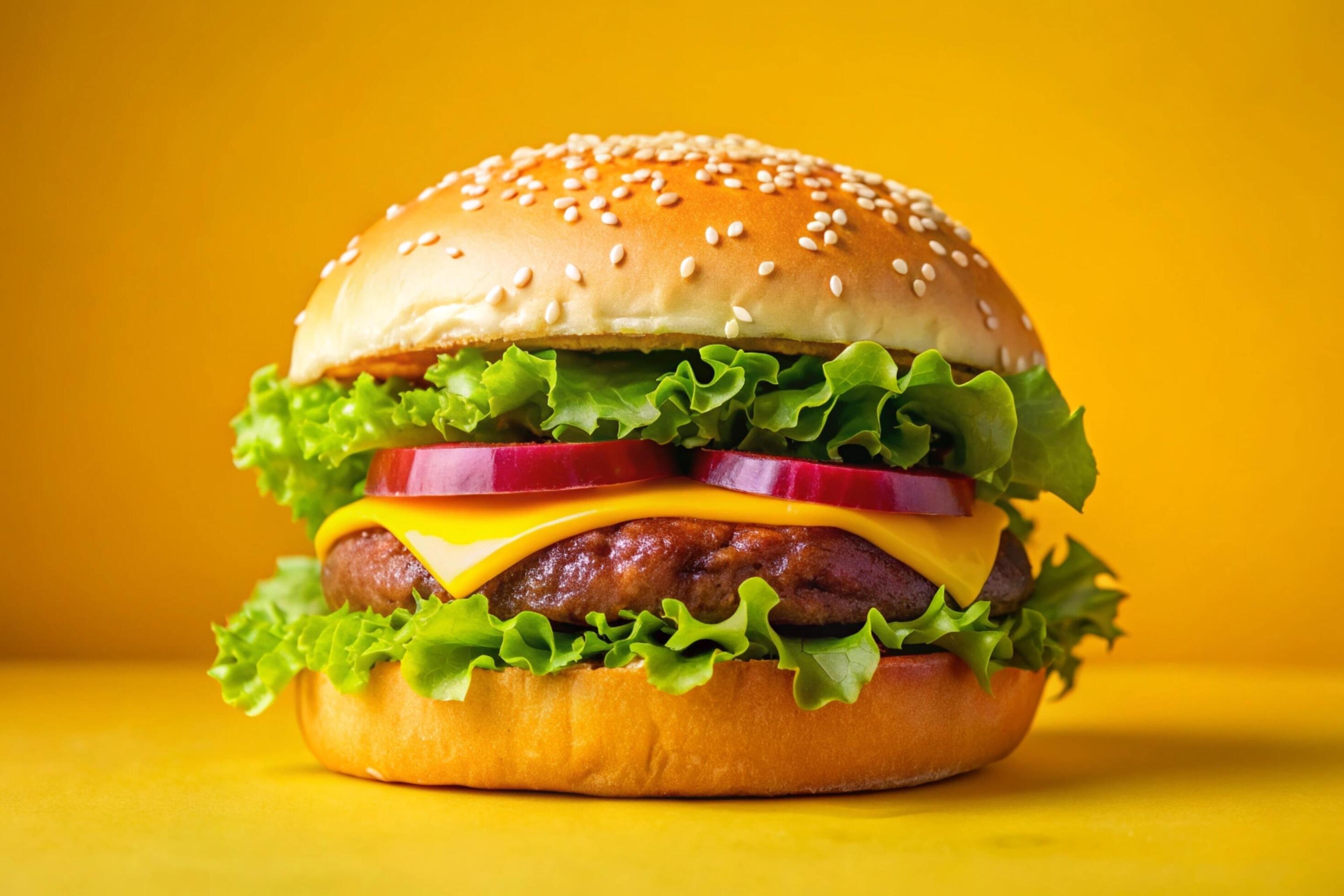 Burger photo isolated on clean background Stock Free