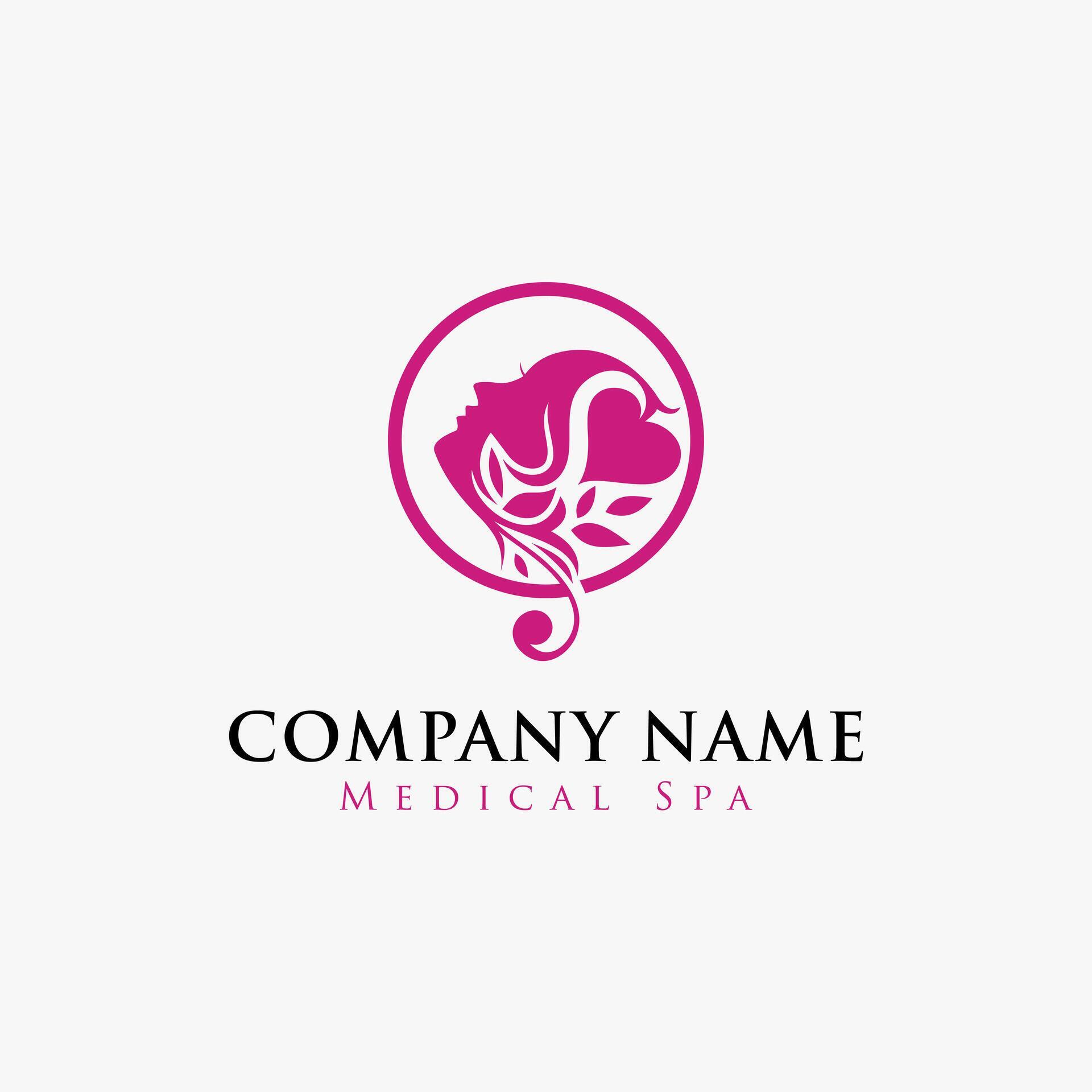 flower leaf Woman’s face Logo Concept for Spa design template Stock Free