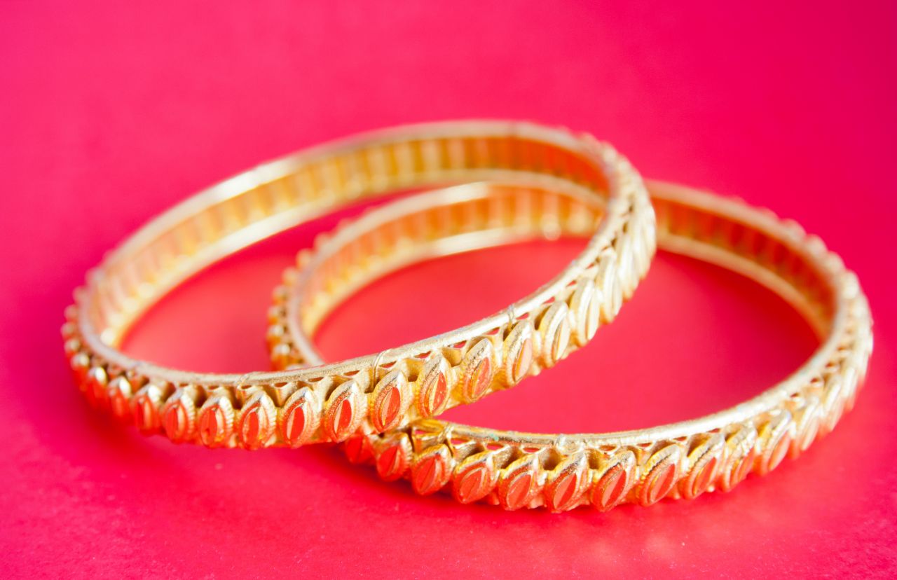 Gold Jewelry Bangles Stock Free