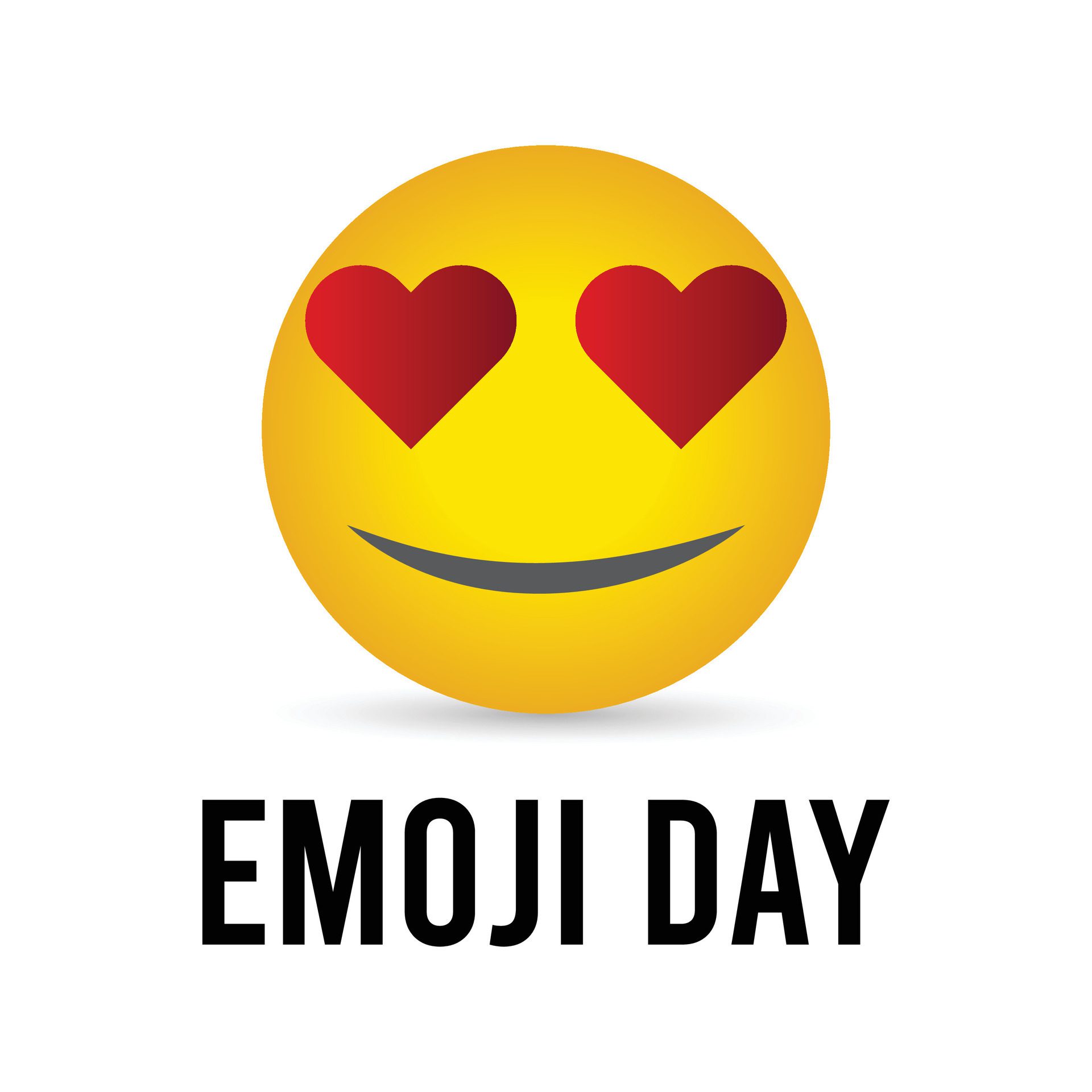 World Emoji Day observed every year in July. Template for background, banner, card, poster with text inscription. Free Vector